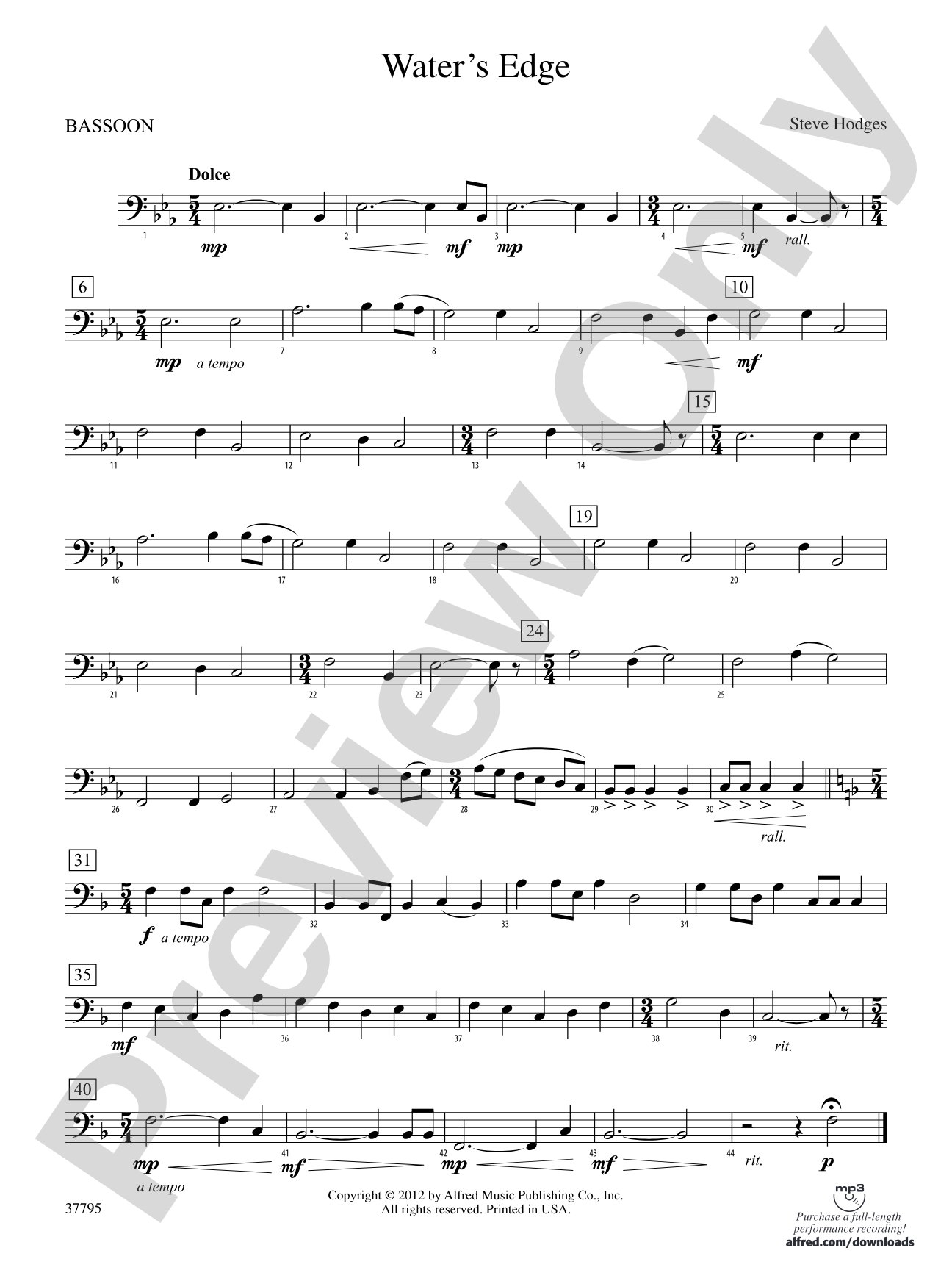 Water's Edge: Bassoon