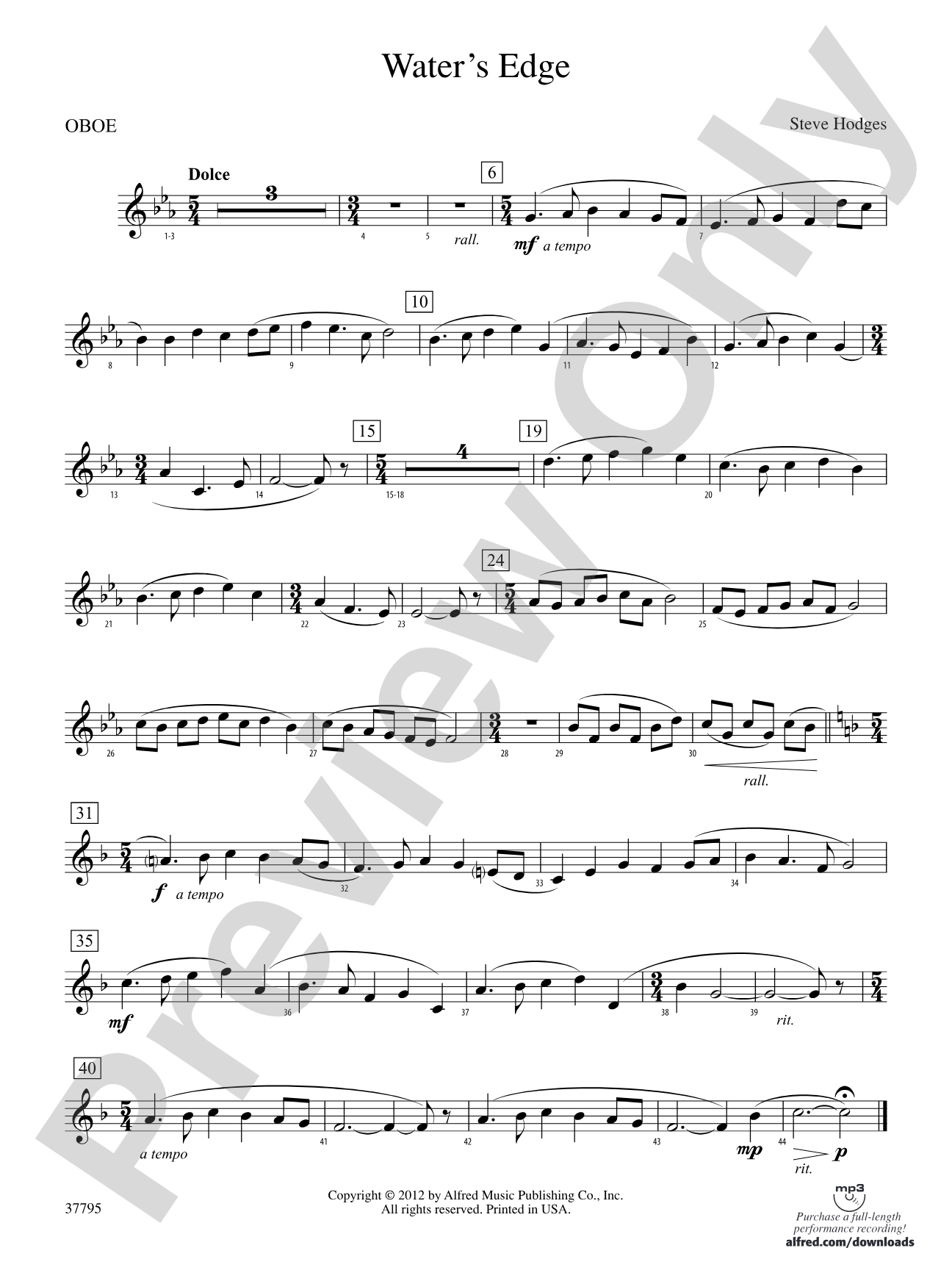 Water's Edge: Oboe