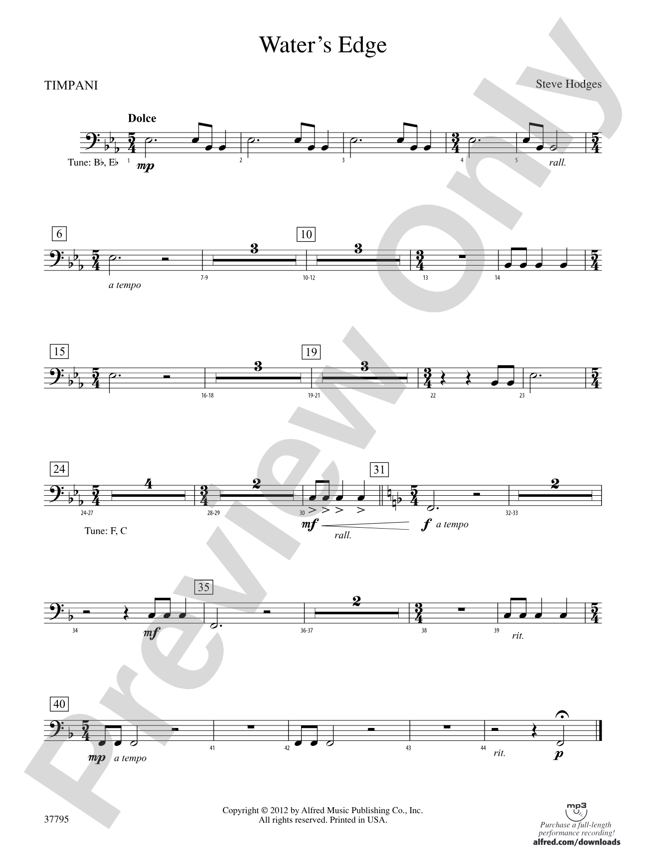 Water's Edge: Timpani