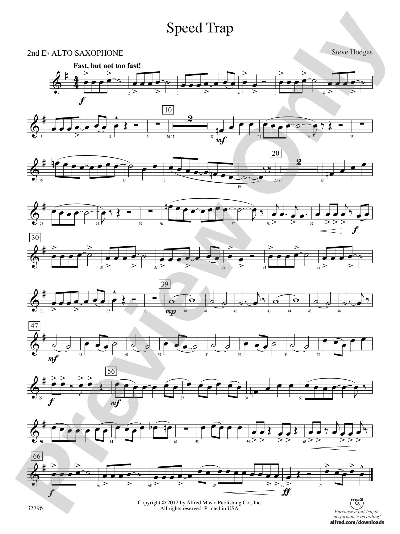 Speed Trap: 2nd E-flat Alto Saxophone