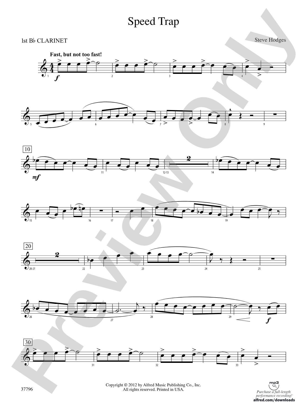 Speed Trap: 1st B-flat Clarinet