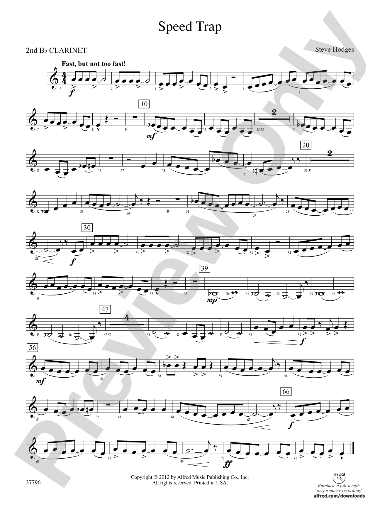 Speed Trap: 2nd B-flat Clarinet
