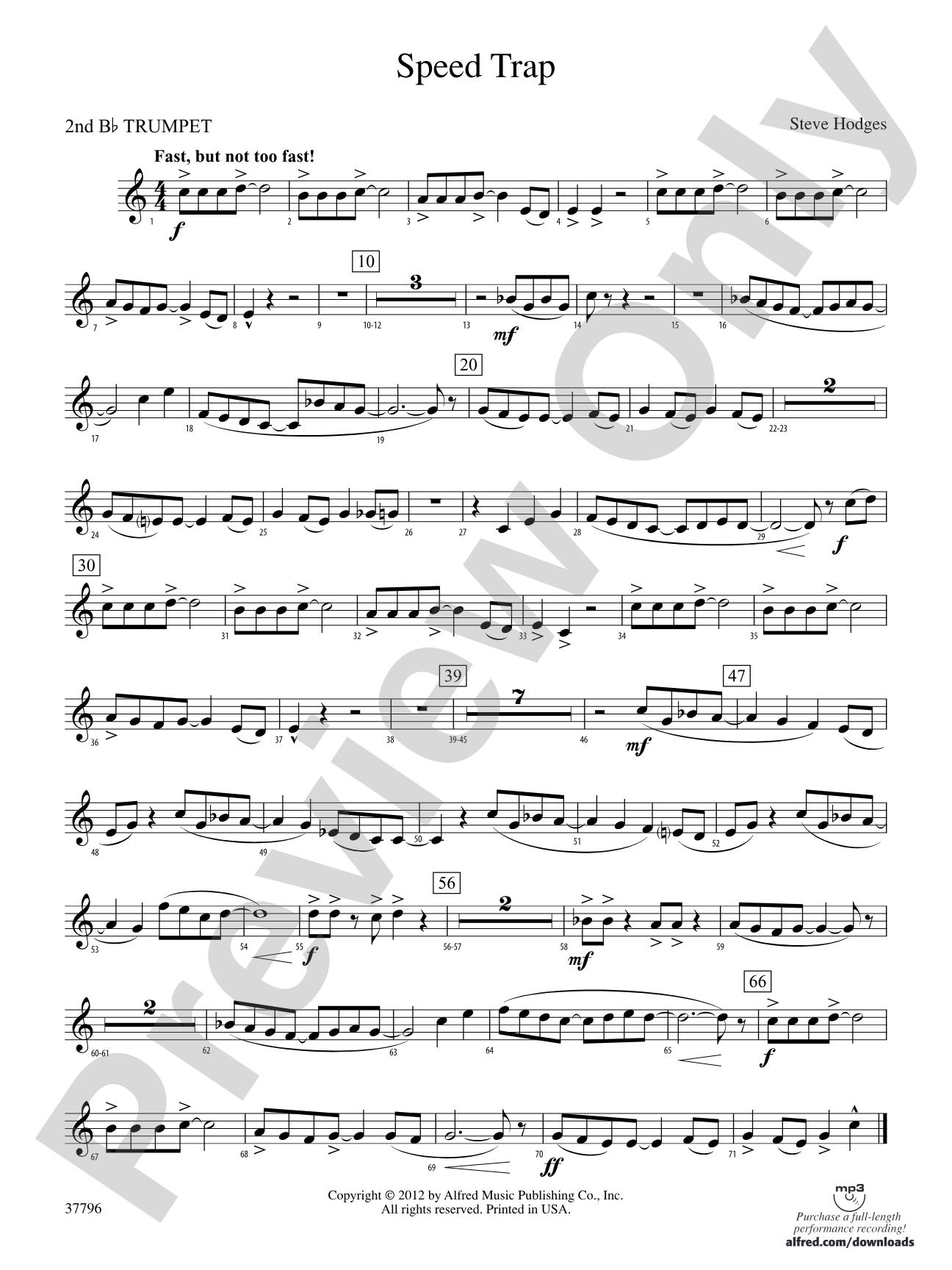 Speed Trap: 2nd B-flat Trumpet