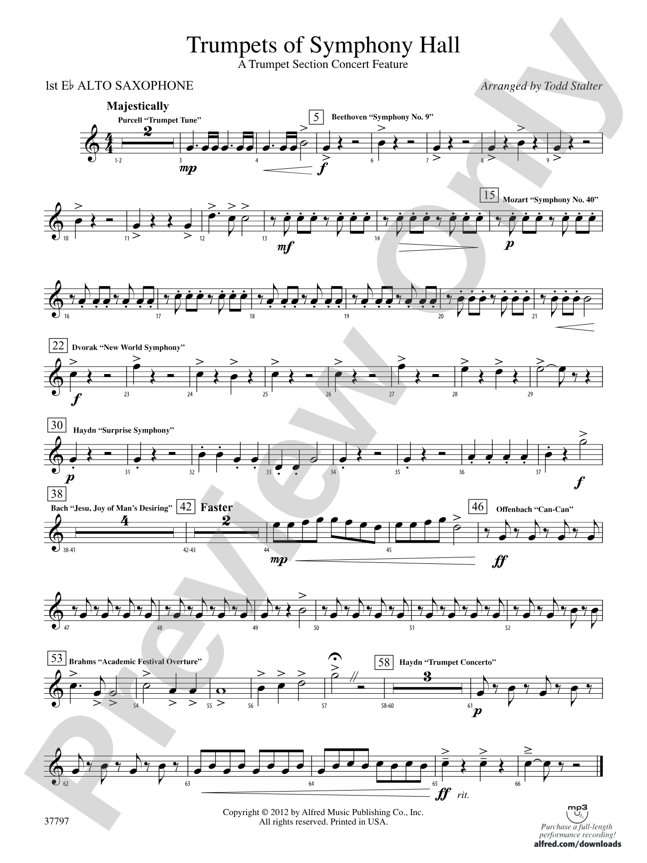 Trumpets of Symphony Hall: E-flat Alto Saxophone
