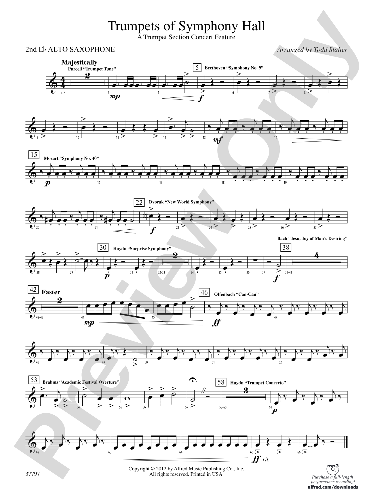 Trumpets of Symphony Hall: 2nd E-flat Alto Saxophone