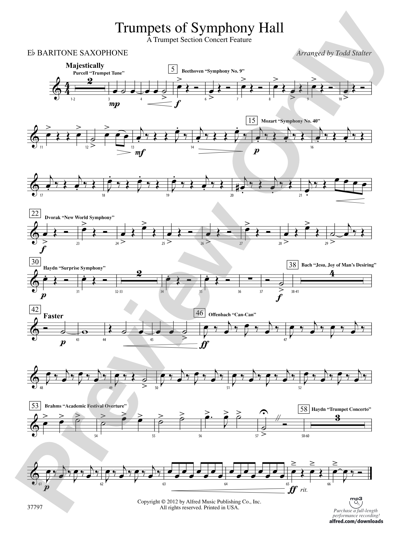 Trumpets of Symphony Hall: E-flat Baritone Saxophone
