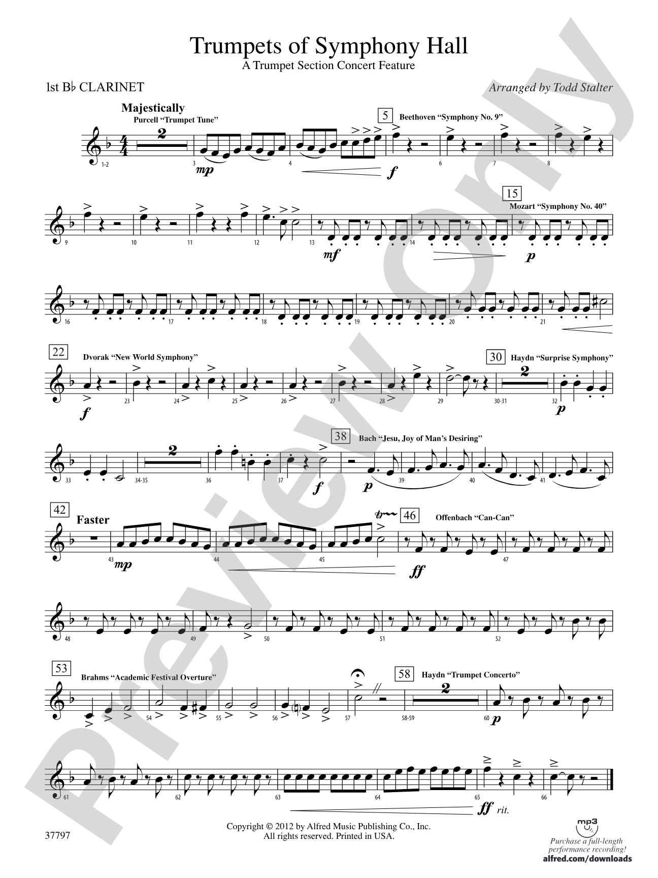 Trumpets of Symphony Hall: 1st B-flat Clarinet