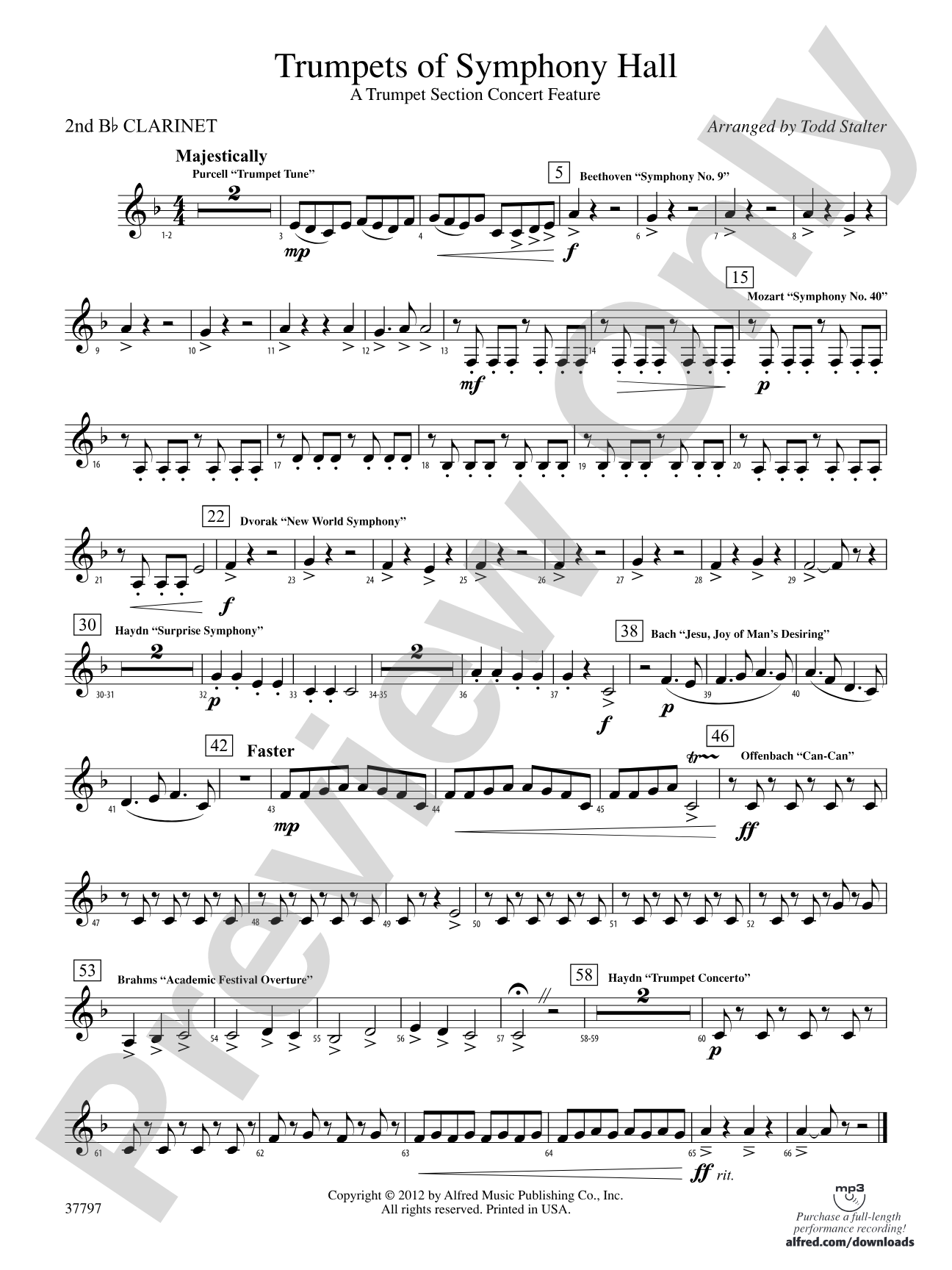 Trumpets of Symphony Hall: 2nd B-flat Clarinet