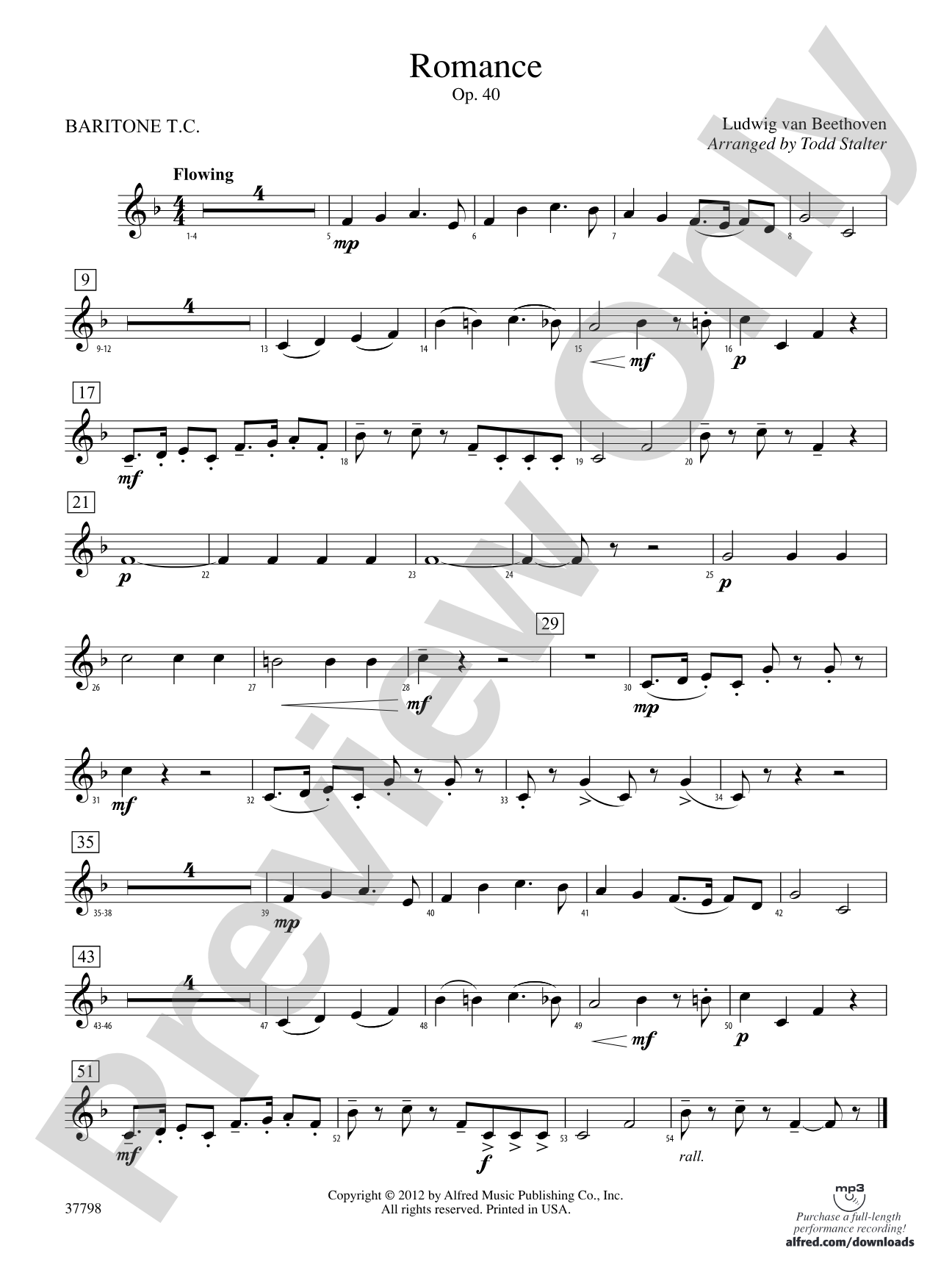 Romance, Op. 40: Baritone T.C.