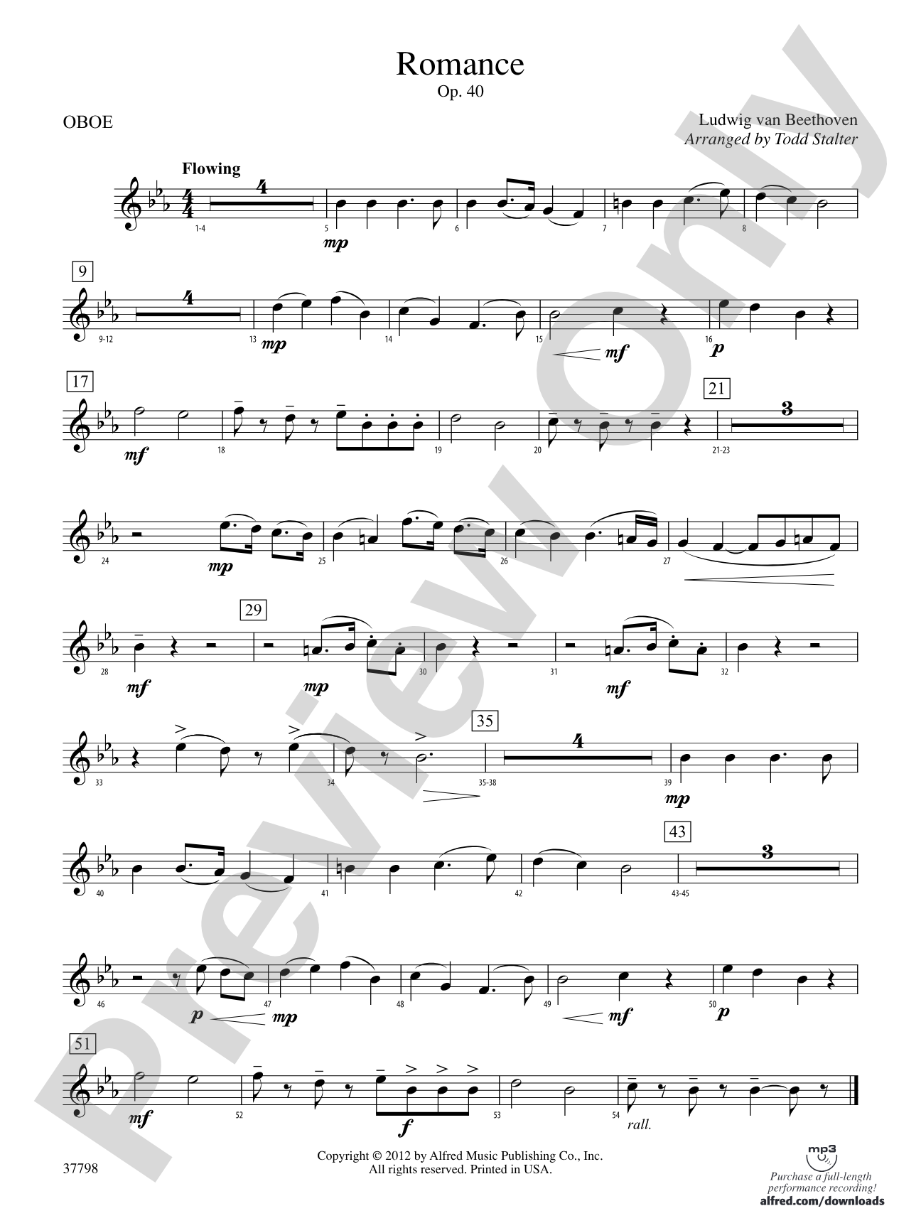 Romance, Op. 40: Oboe