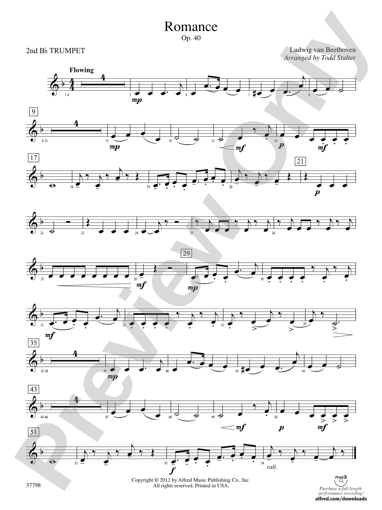 Romance, Op. 40: 2nd B-flat Trumpet