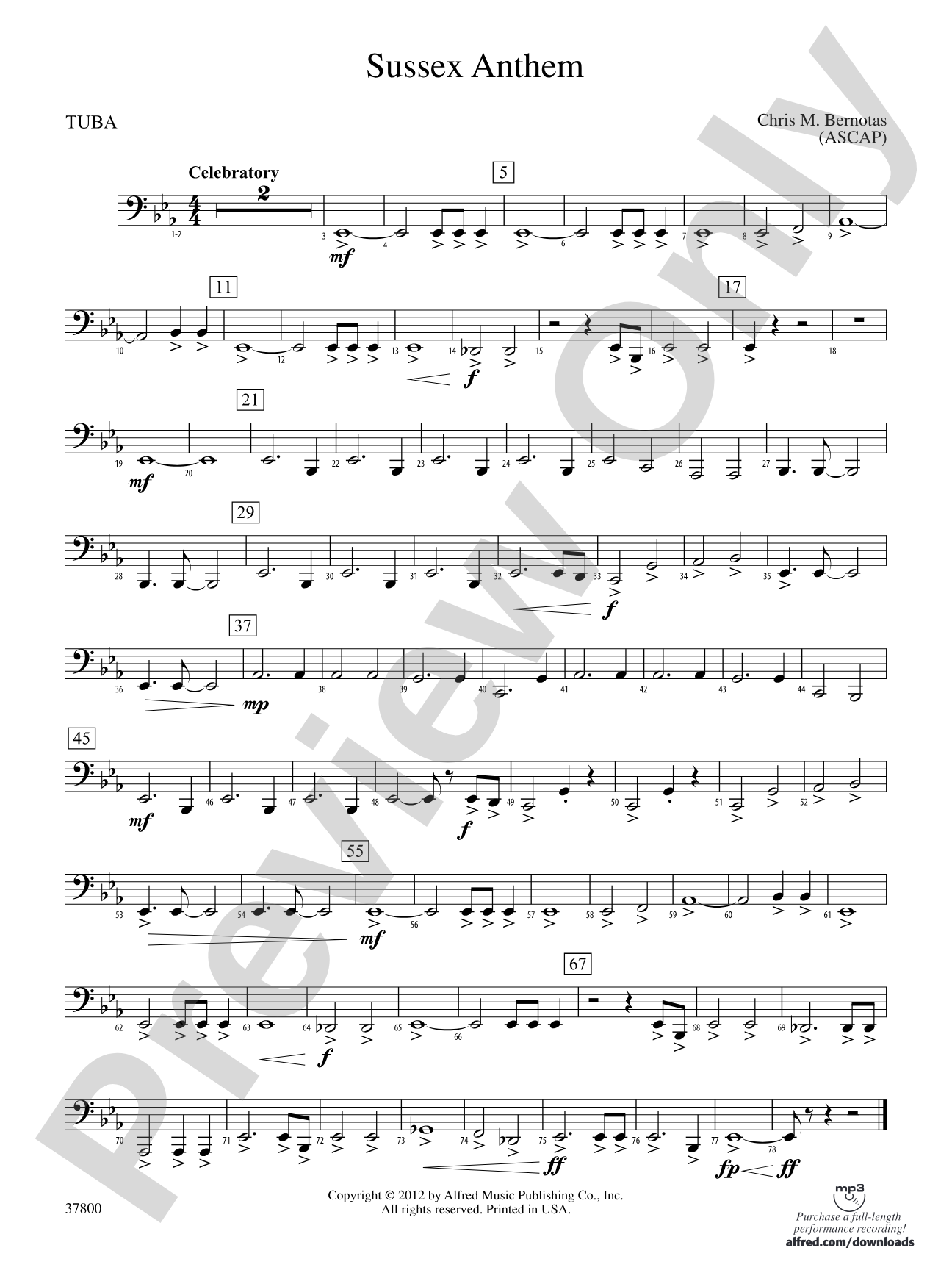 Sussex Anthem: Tuba