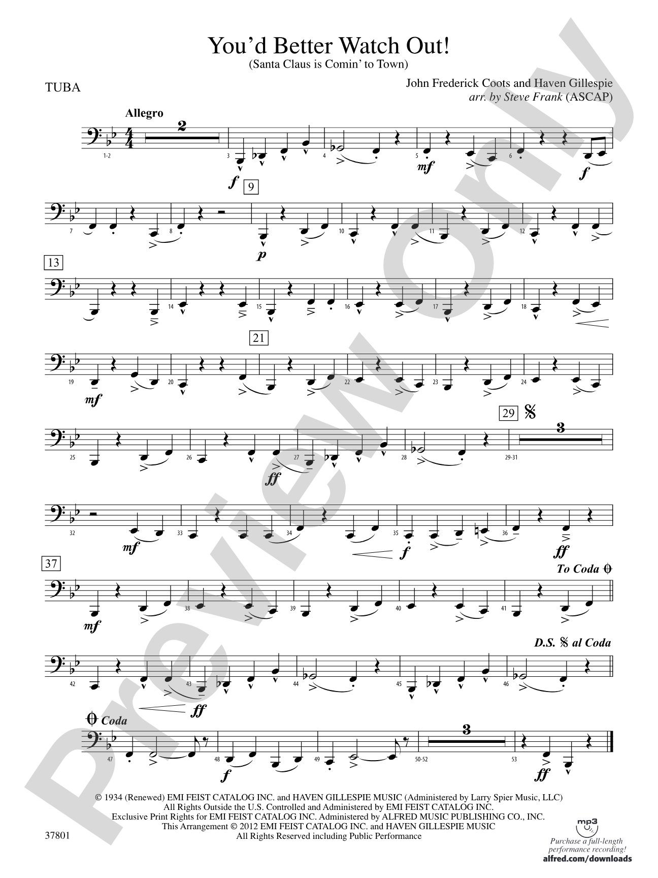 You'd Better Watch Out!: Tuba