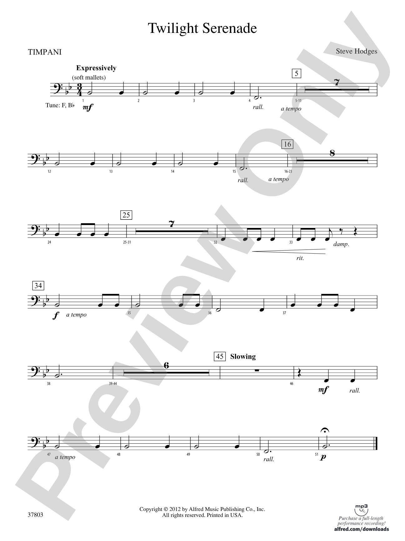 Twilight Serenade: Timpani