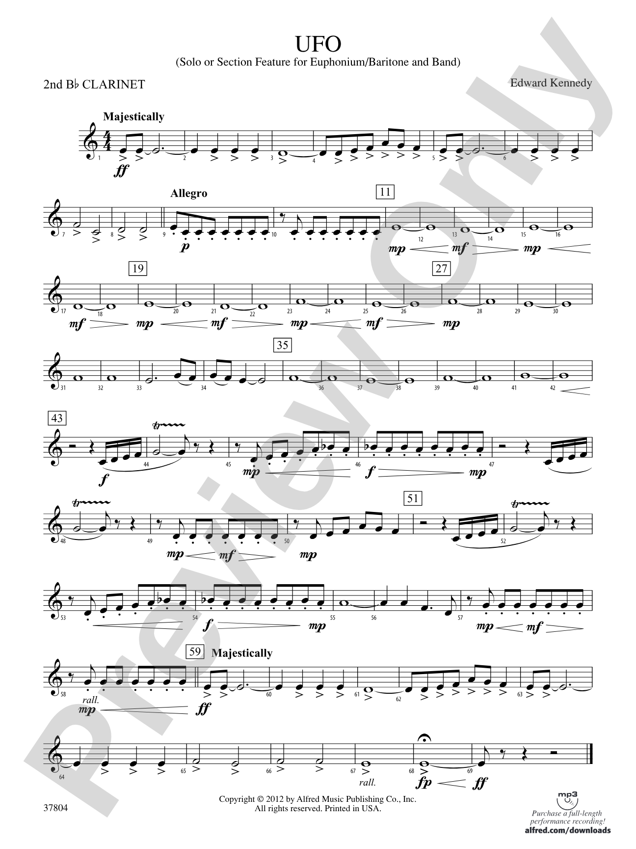 UFO: 2nd B-flat Clarinet