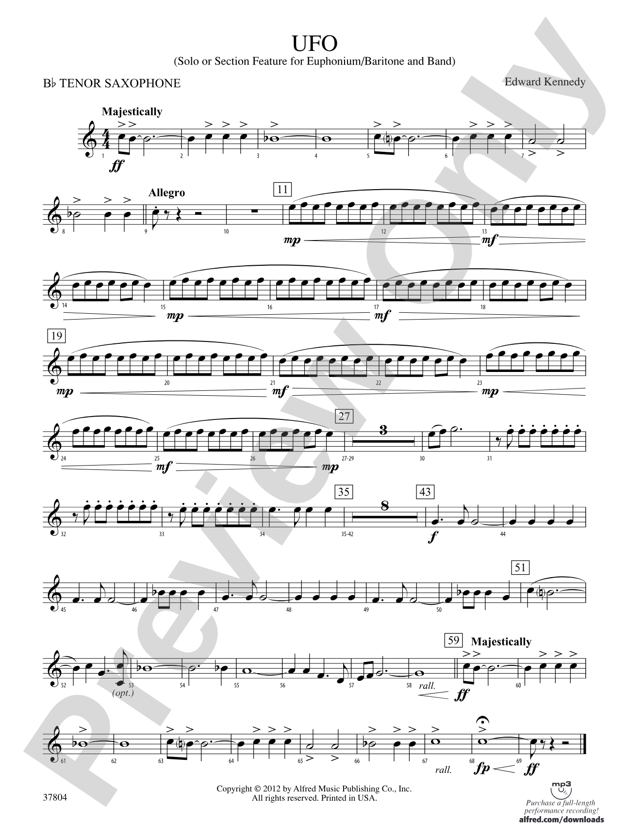 UFO: B-flat Tenor Saxophone