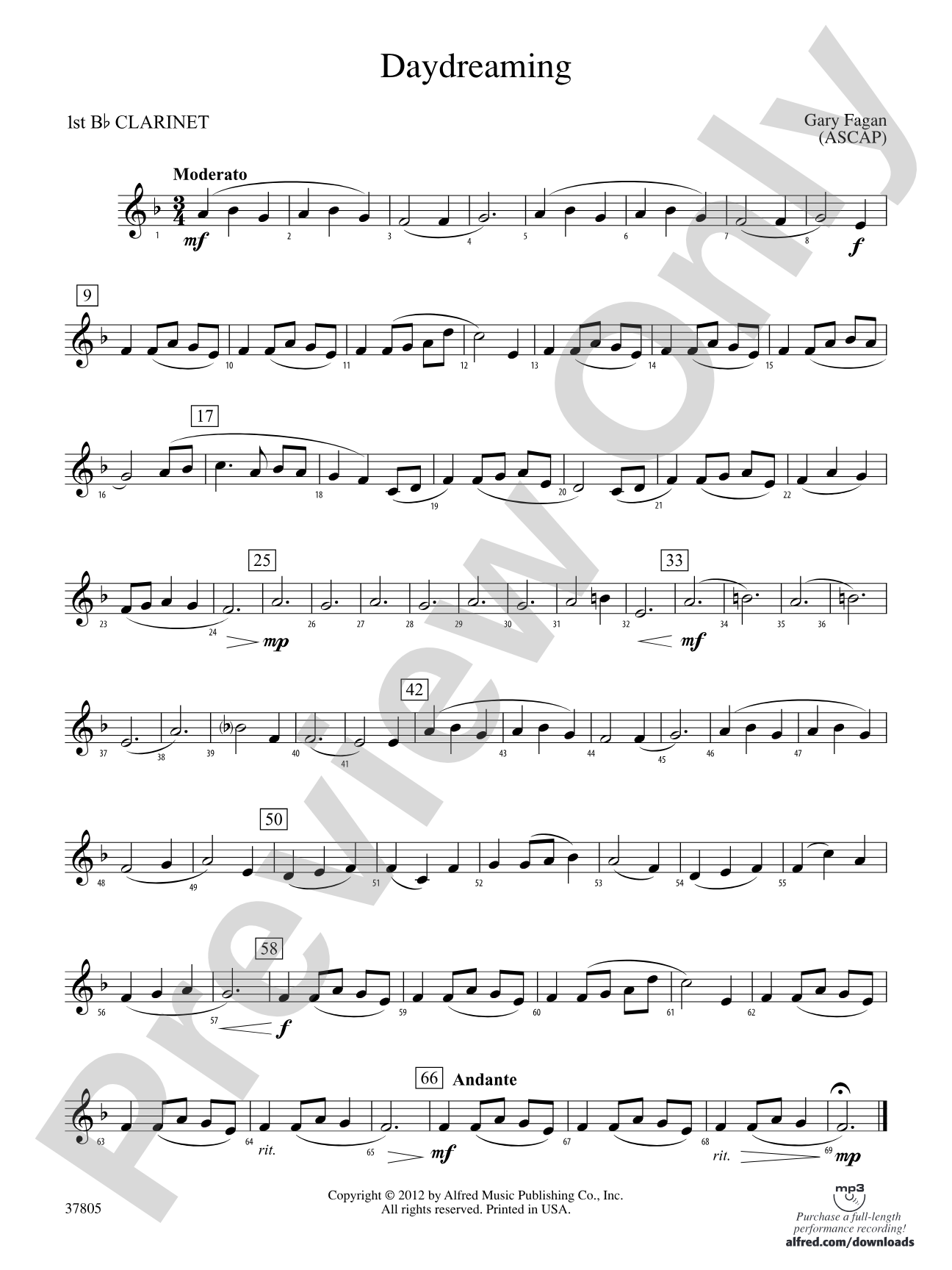 Daydreaming: 1st B-flat Clarinet