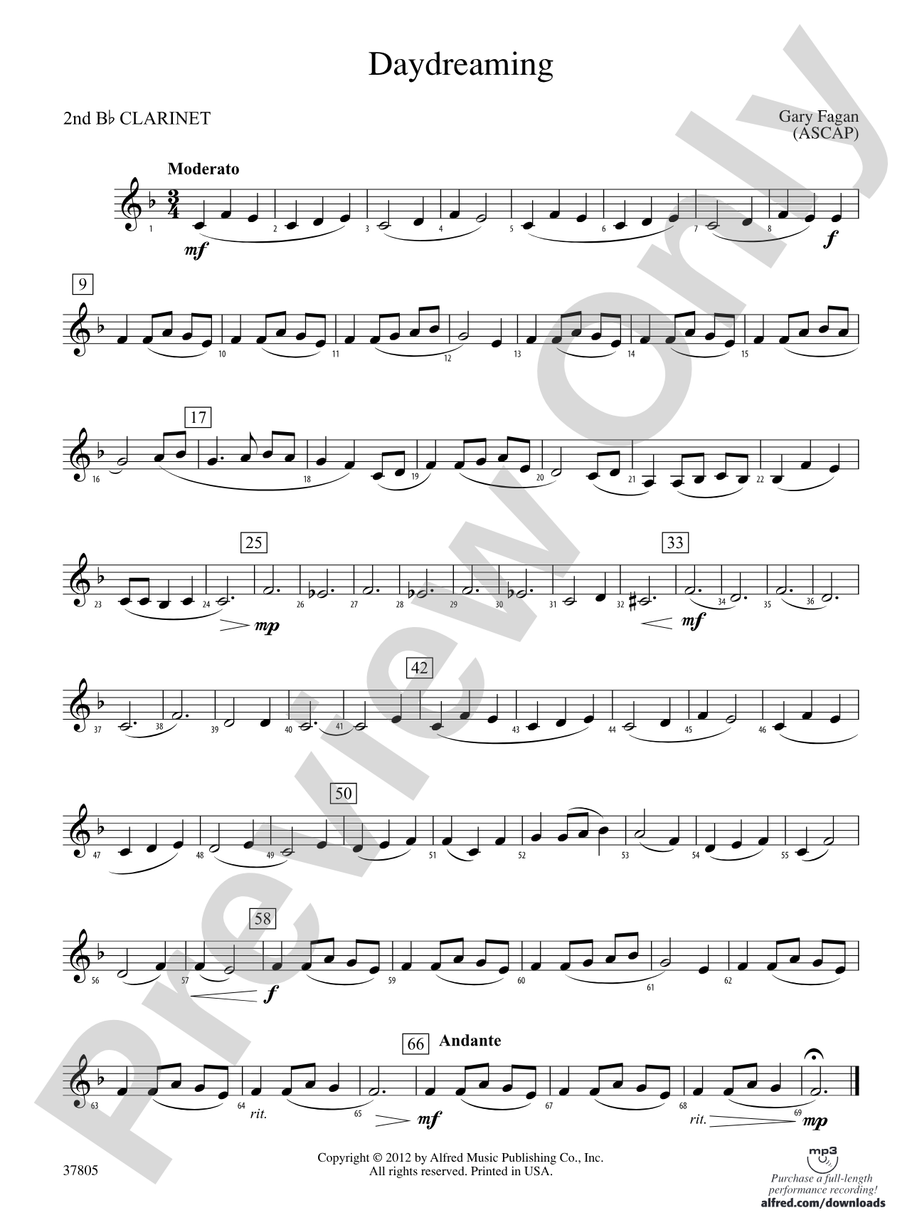 Daydreaming: 2nd B-flat Clarinet