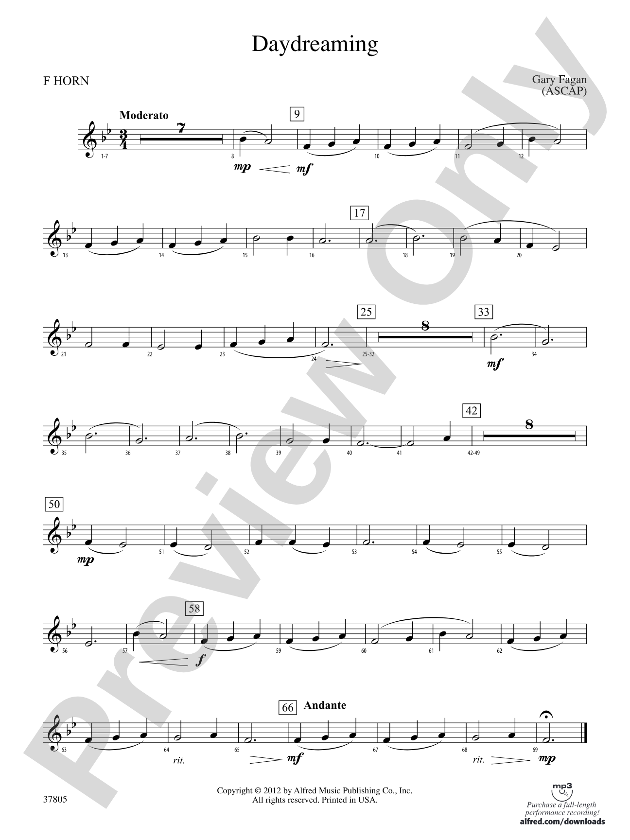 Daydreaming: 1st F Horn