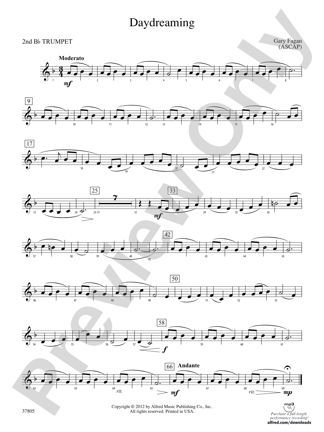 Daydreaming: 2nd B-flat Trumpet