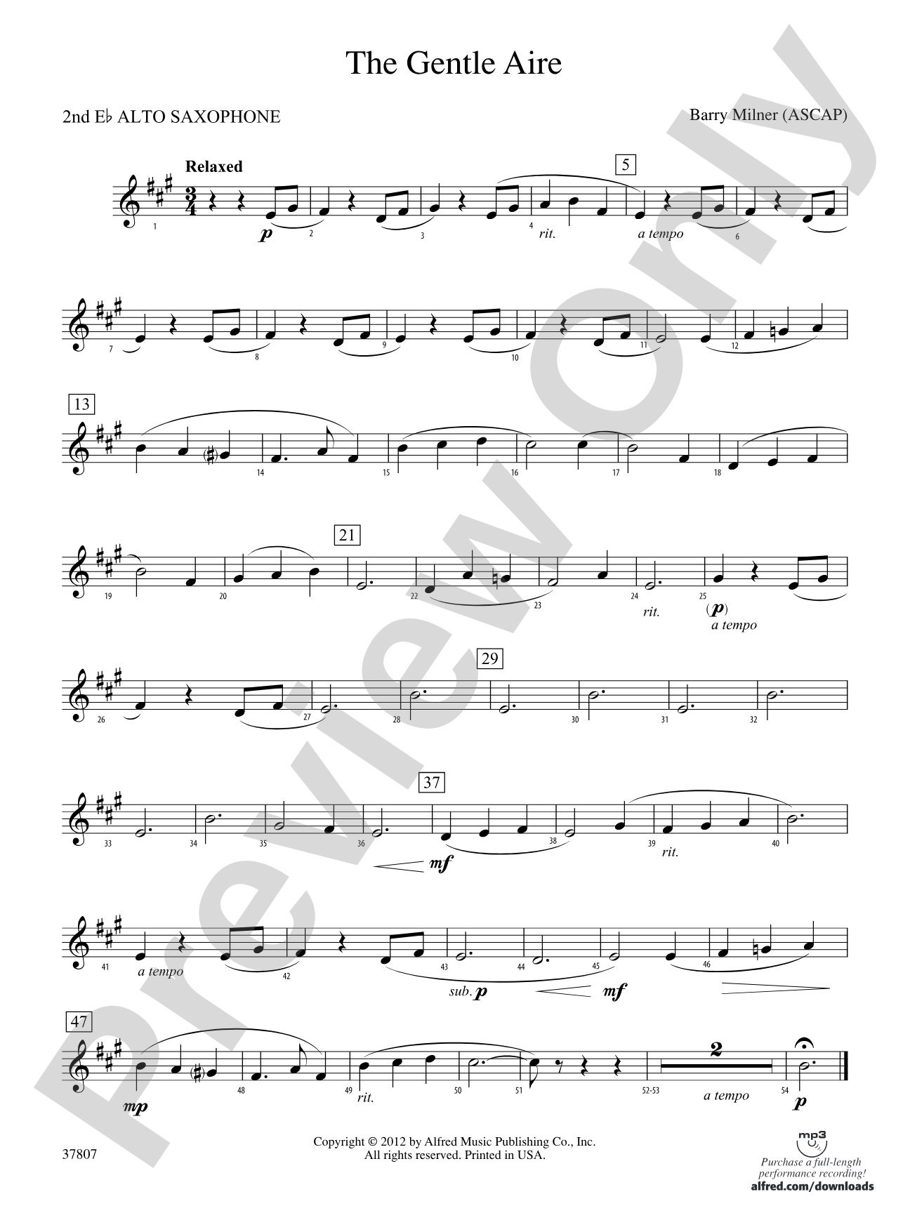 The Gentle Aire: 2nd E-flat Alto Saxophone