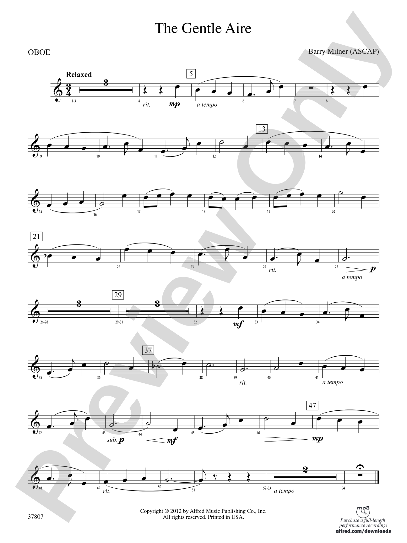 The Gentle Aire: Oboe