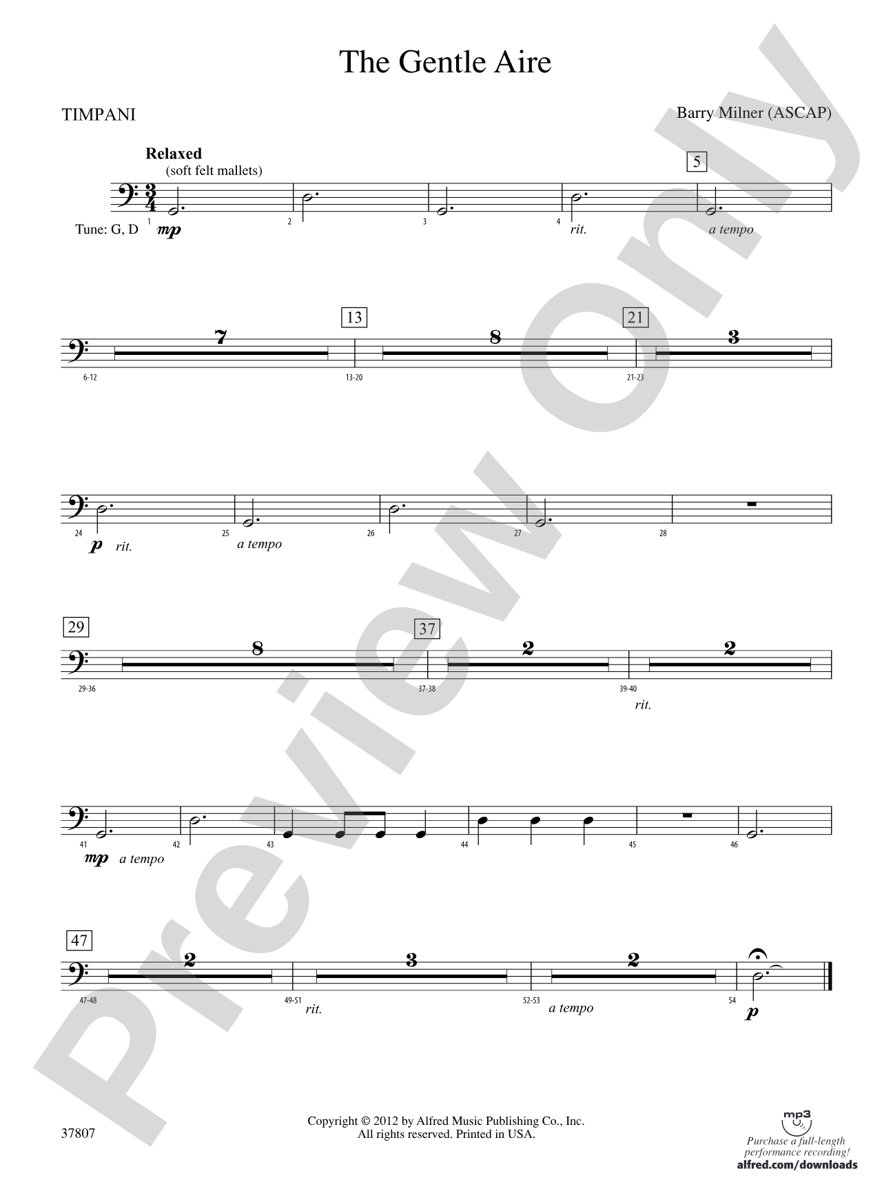 The Gentle Aire: Timpani