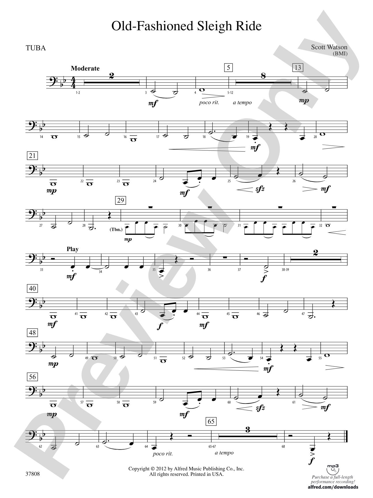 Old-Fashioned Sleigh Ride: Tuba