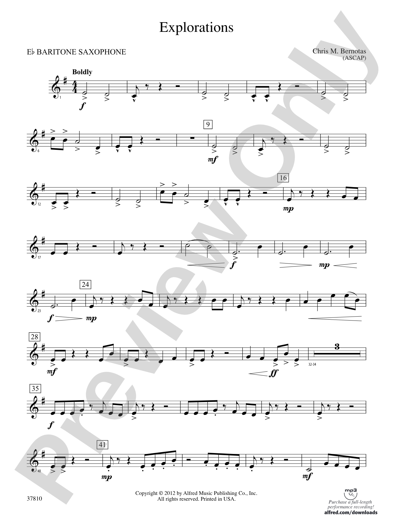 Explorations: E-flat Baritone Saxophone