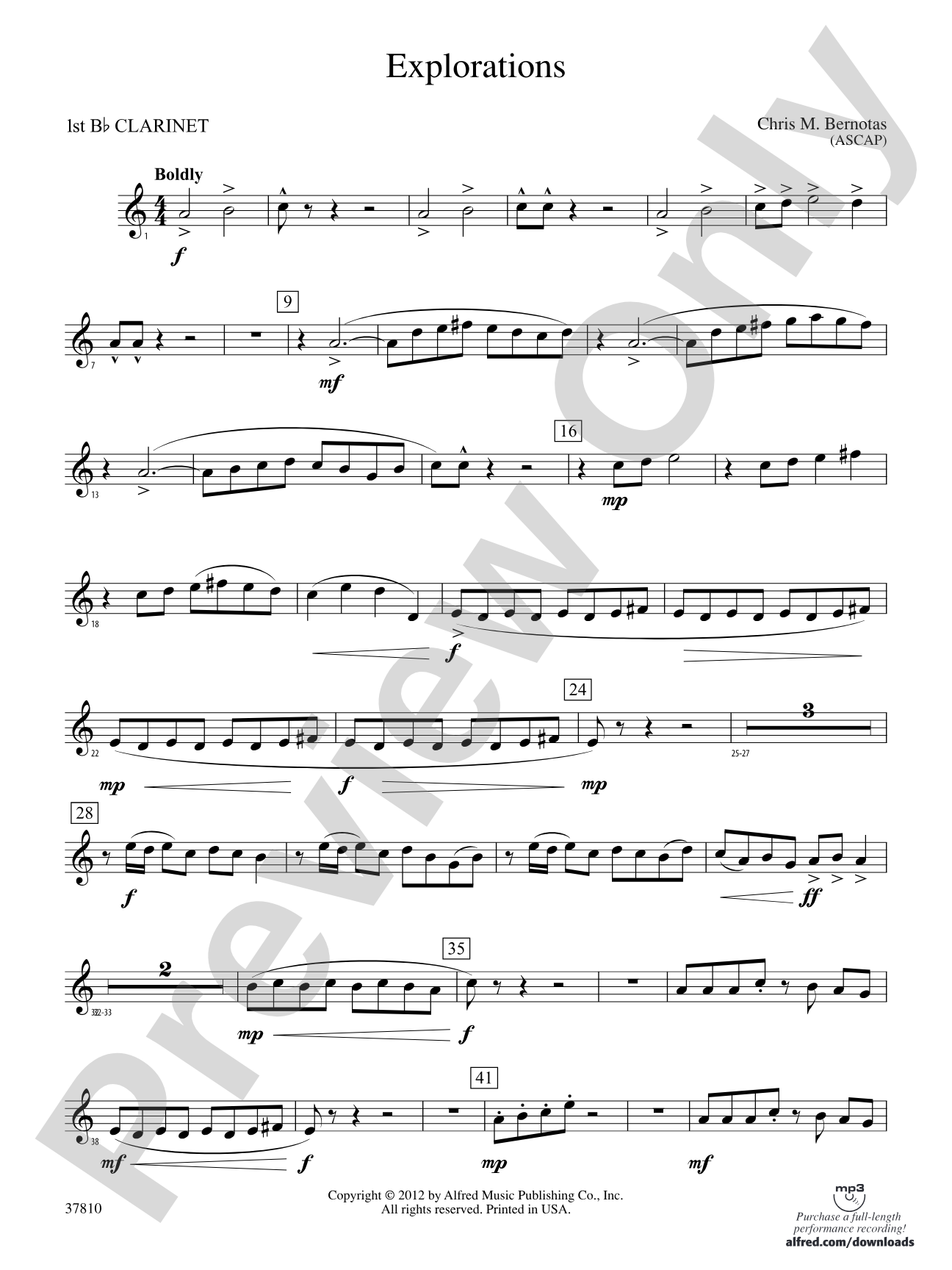 Explorations: 1st B-flat Clarinet