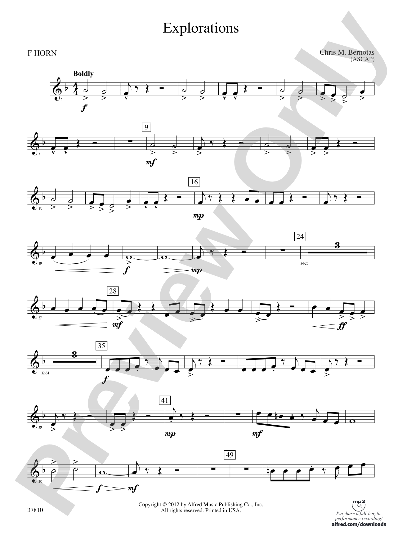Explorations: 1st F Horn