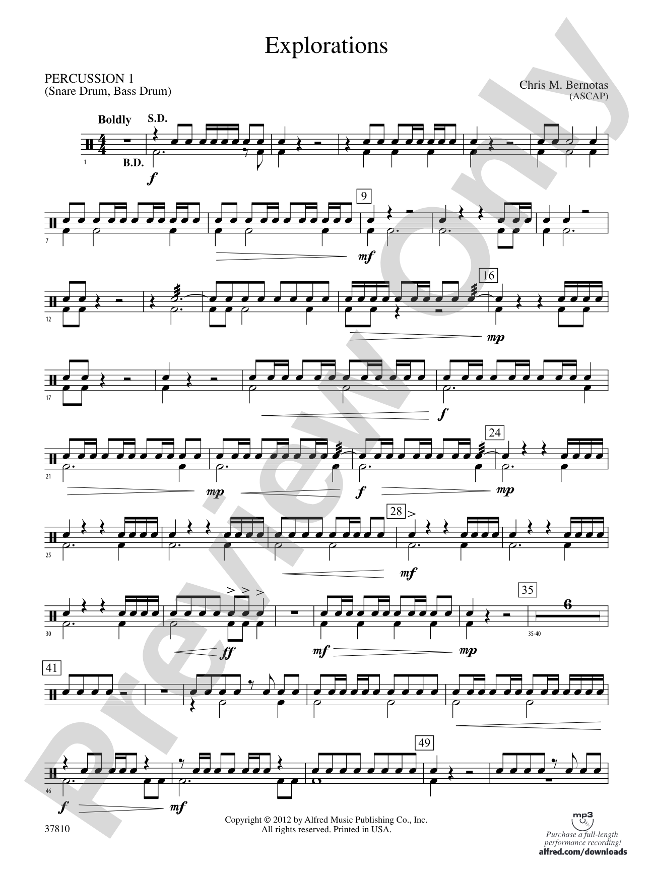 Explorations: 1st Percussion