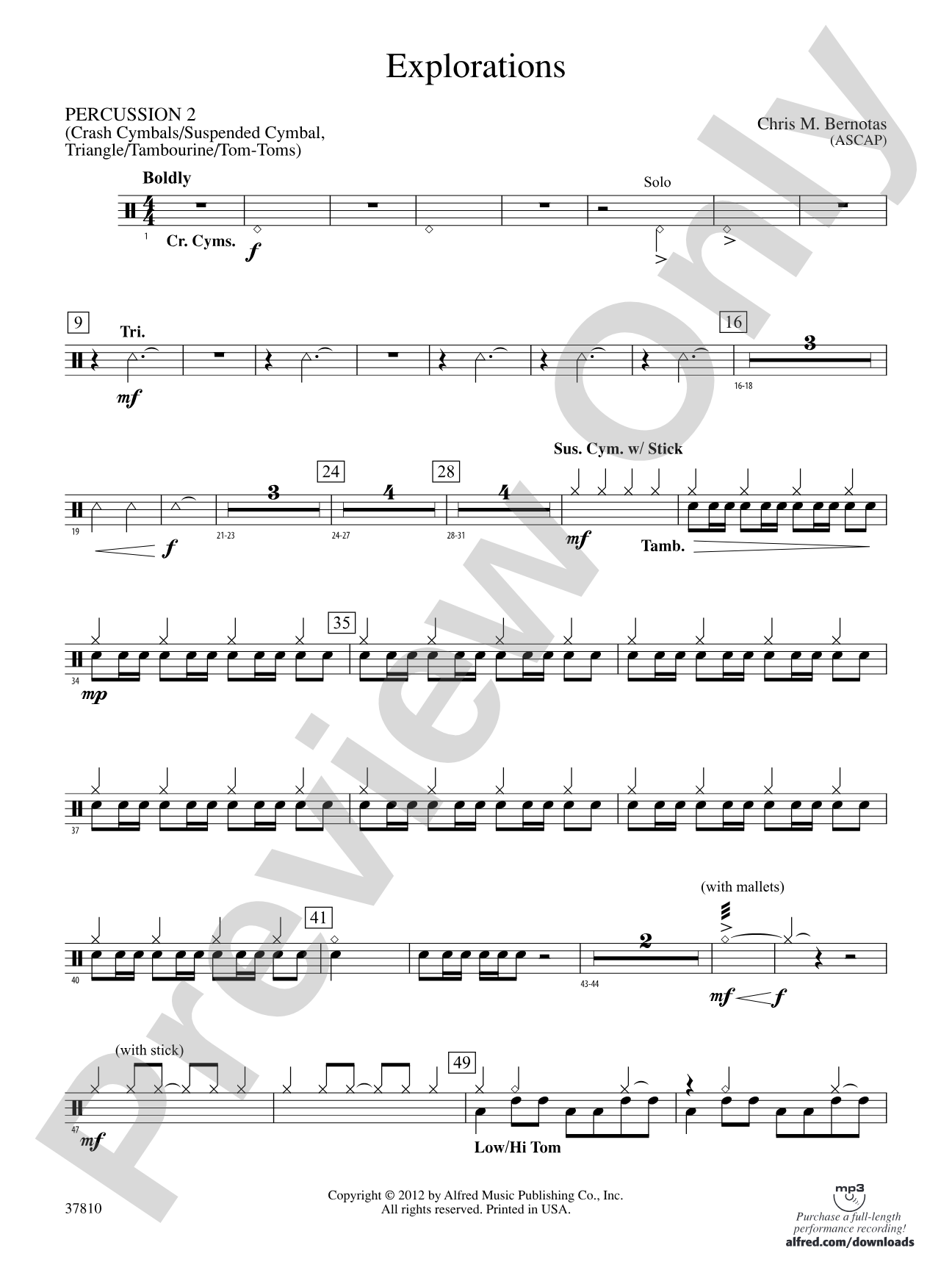 Explorations: 2nd Percussion