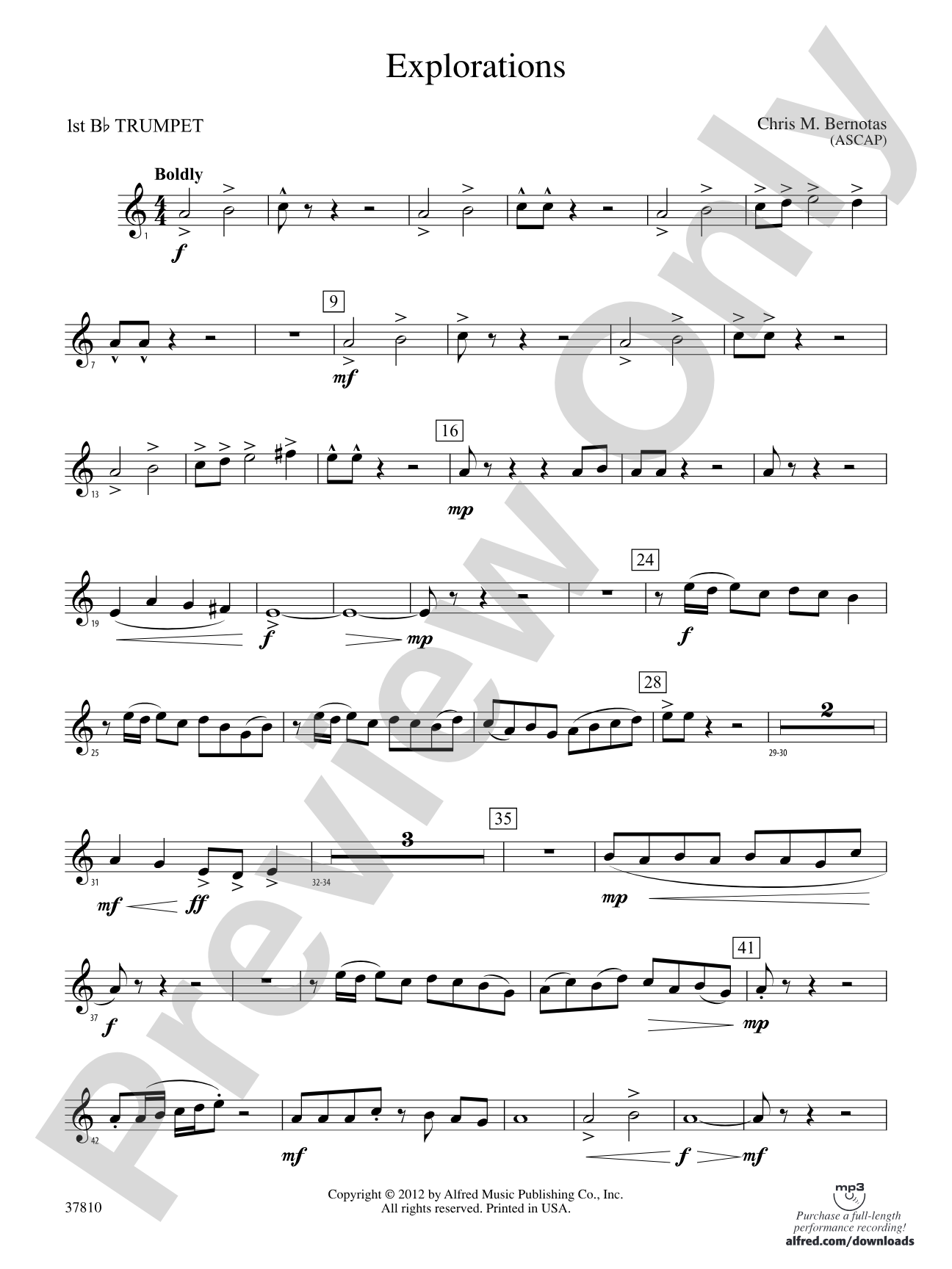 Explorations: 1st B-flat Trumpet