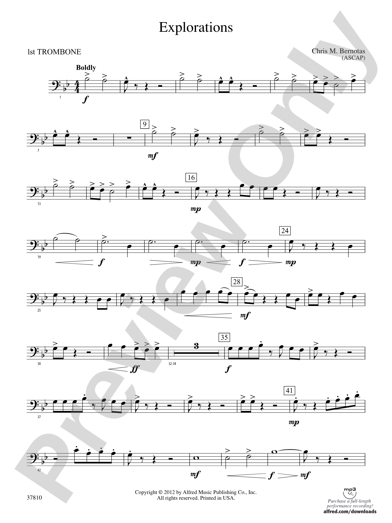 Explorations: 1st Trombone