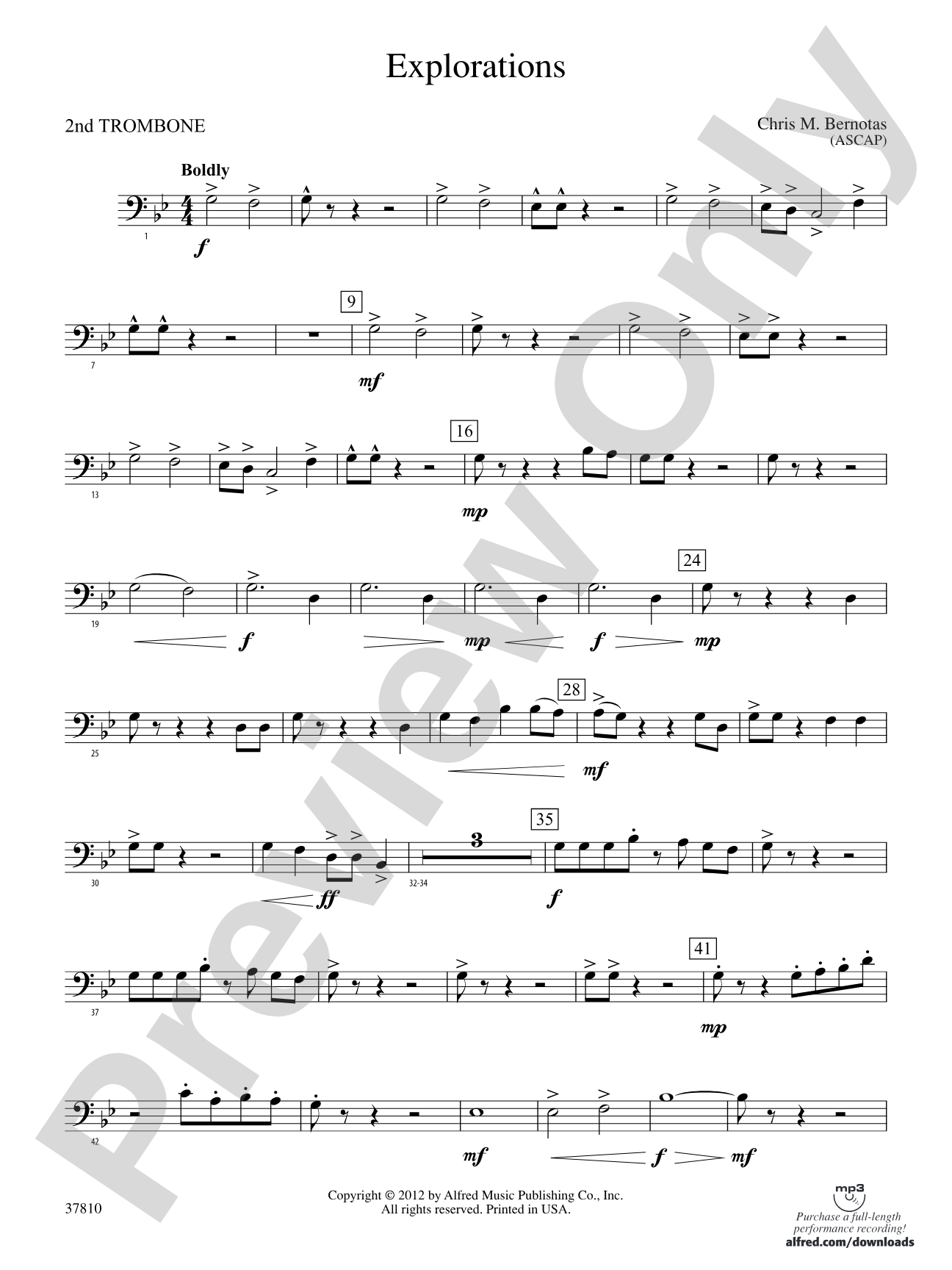 Explorations: 2nd Trombone