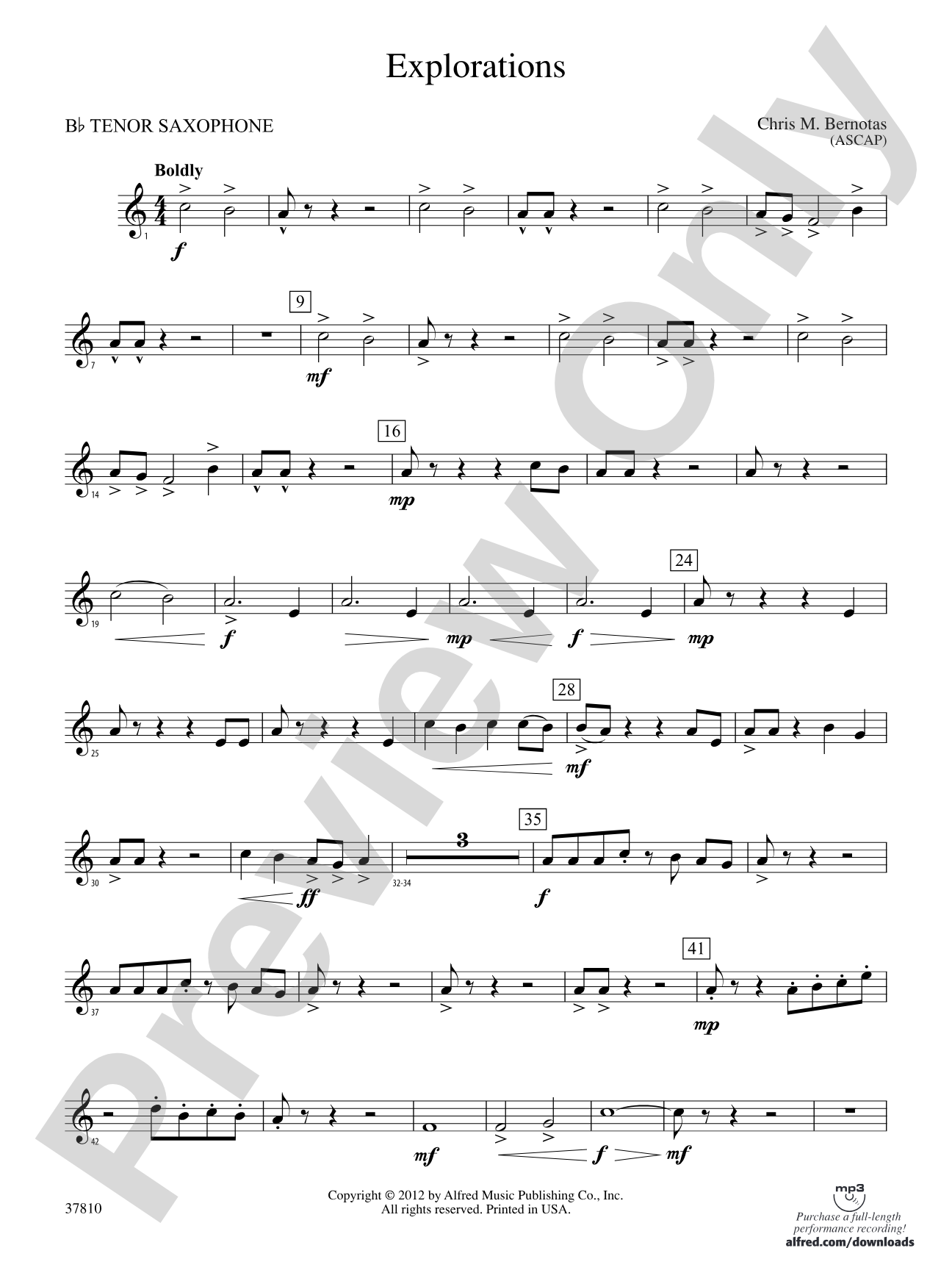 Explorations: B-flat Tenor Saxophone