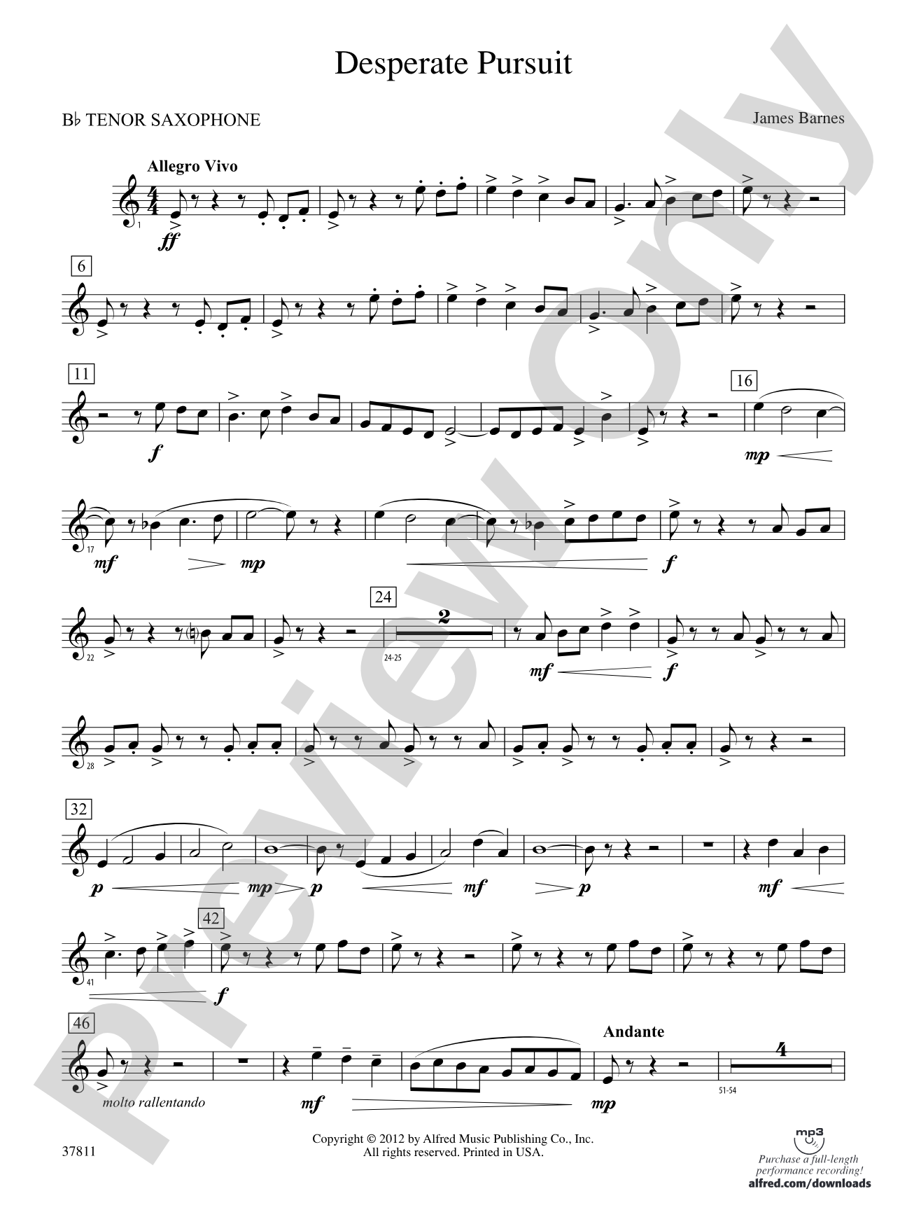 Desperate Pursuit: B-flat Tenor Saxophone