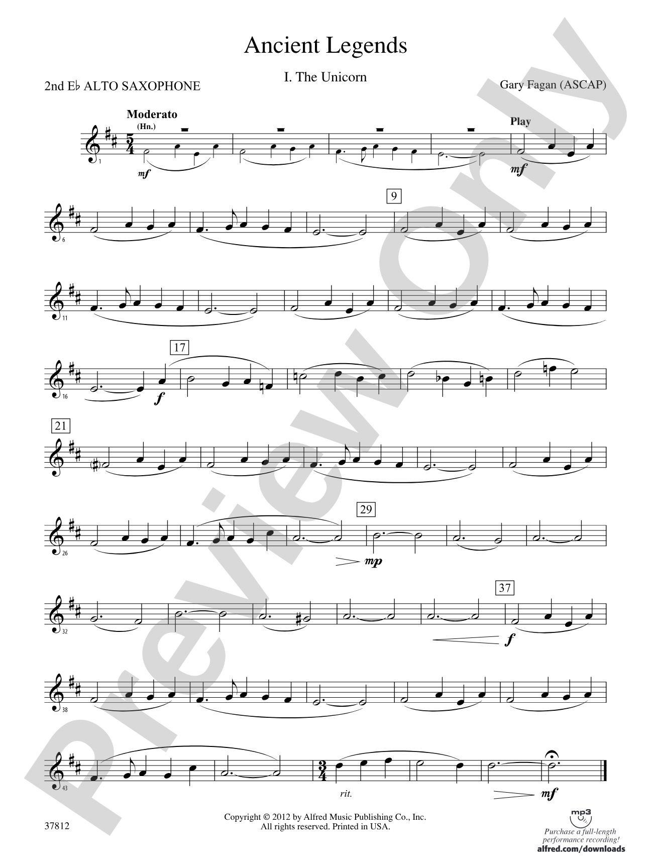 Ancient Legends: 2nd E-flat Alto Saxophone