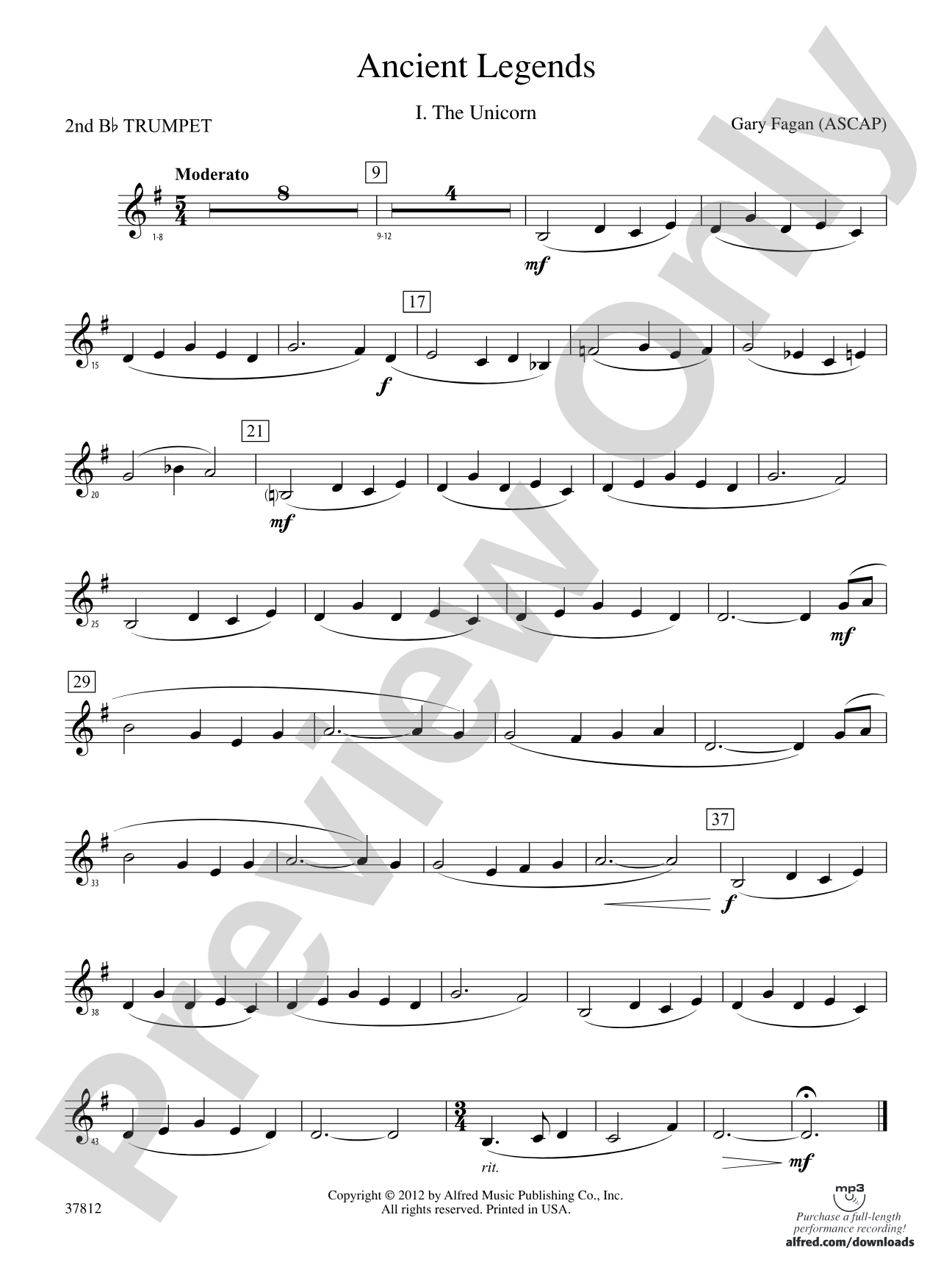 Ancient Legends: 2nd B-flat Trumpet