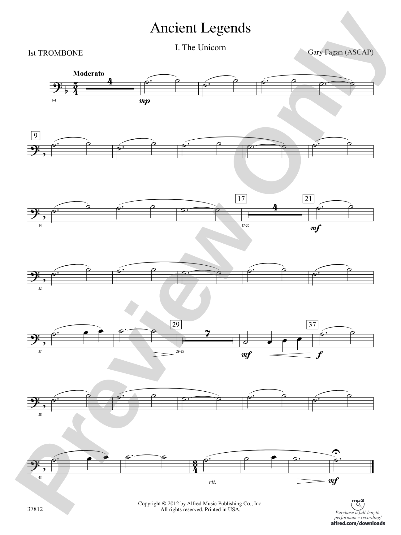 Ancient Legends: 1st Trombone