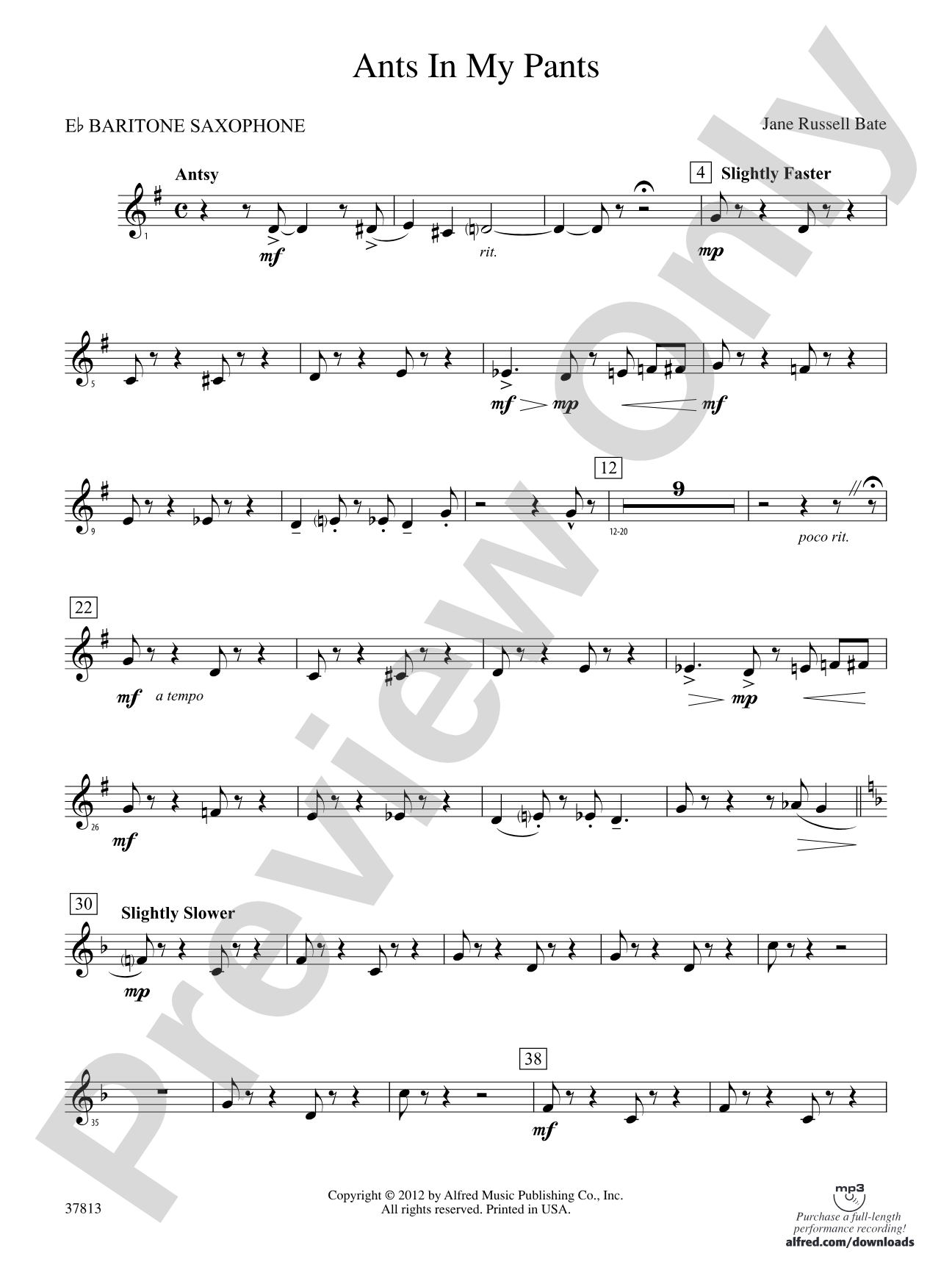Ants in My Pants: E-flat Baritone Saxophone