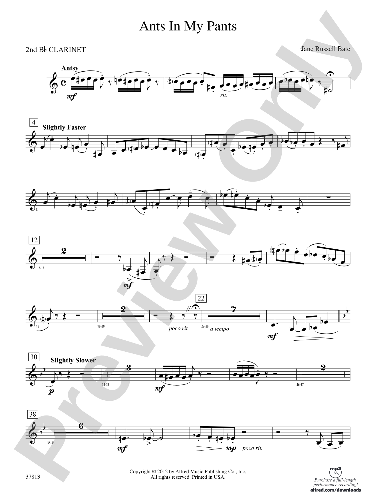 Ants in My Pants: 2nd B-flat Clarinet