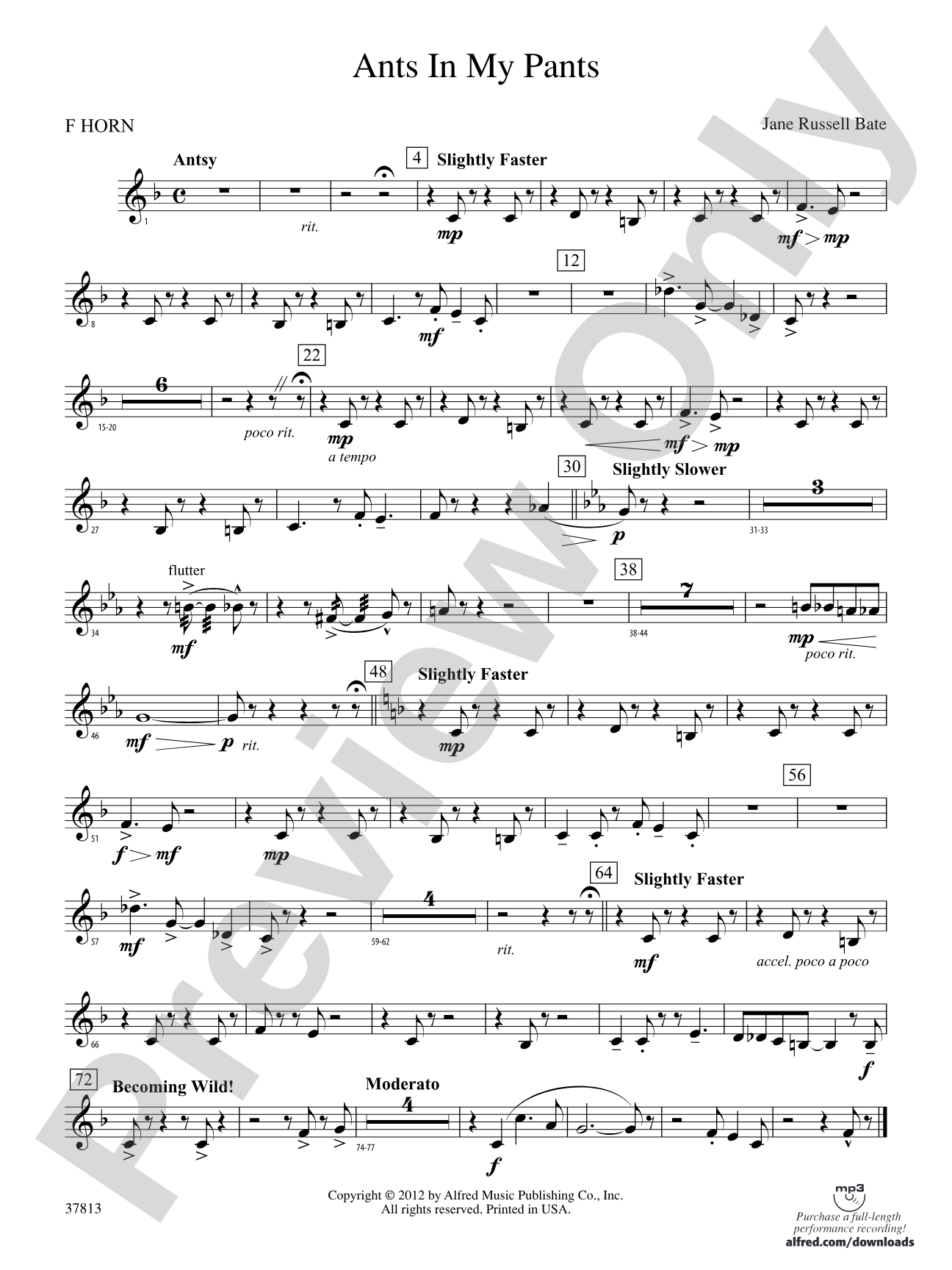 Ants in My Pants: 1st F Horn