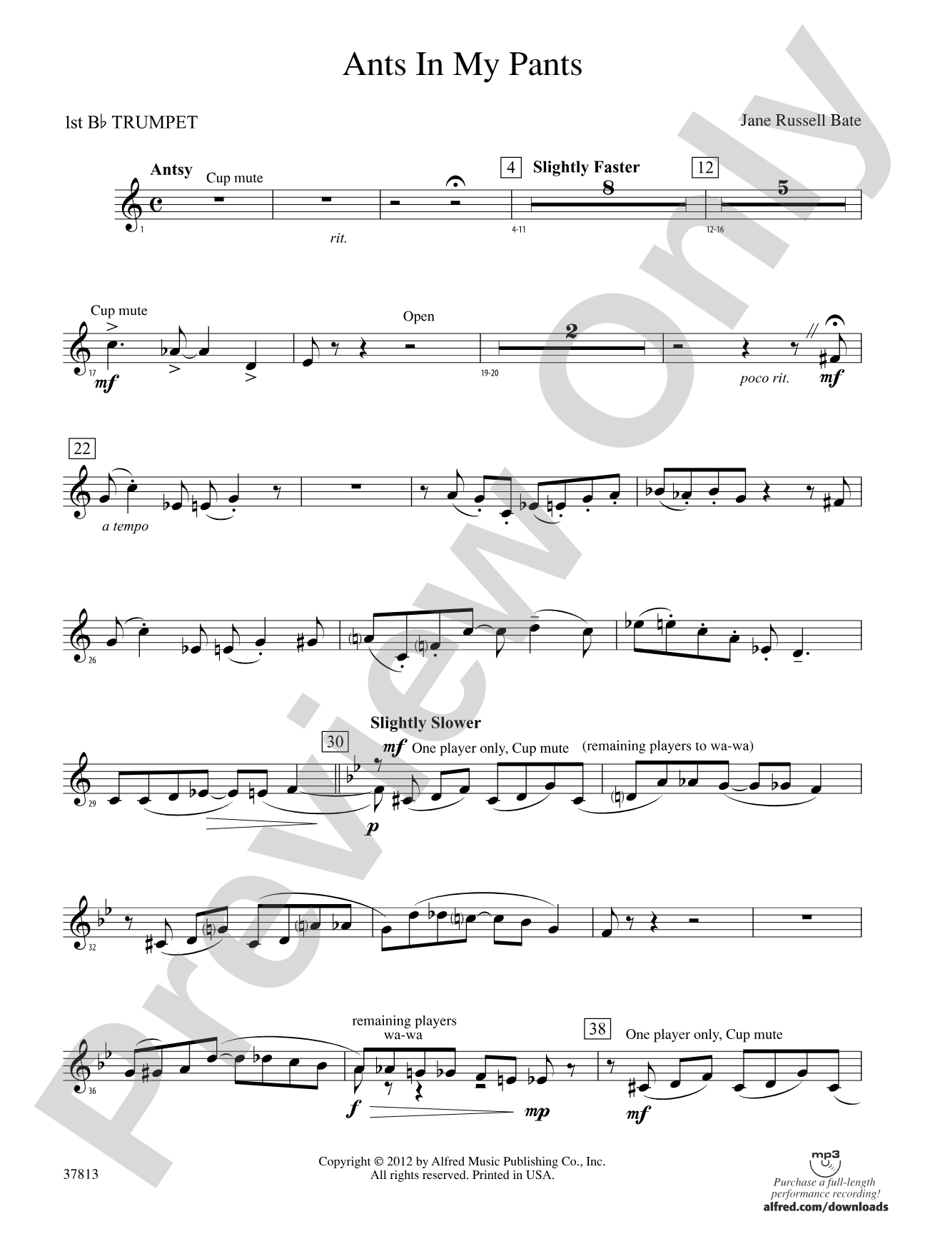 Ants in My Pants: 1st B-flat Trumpet