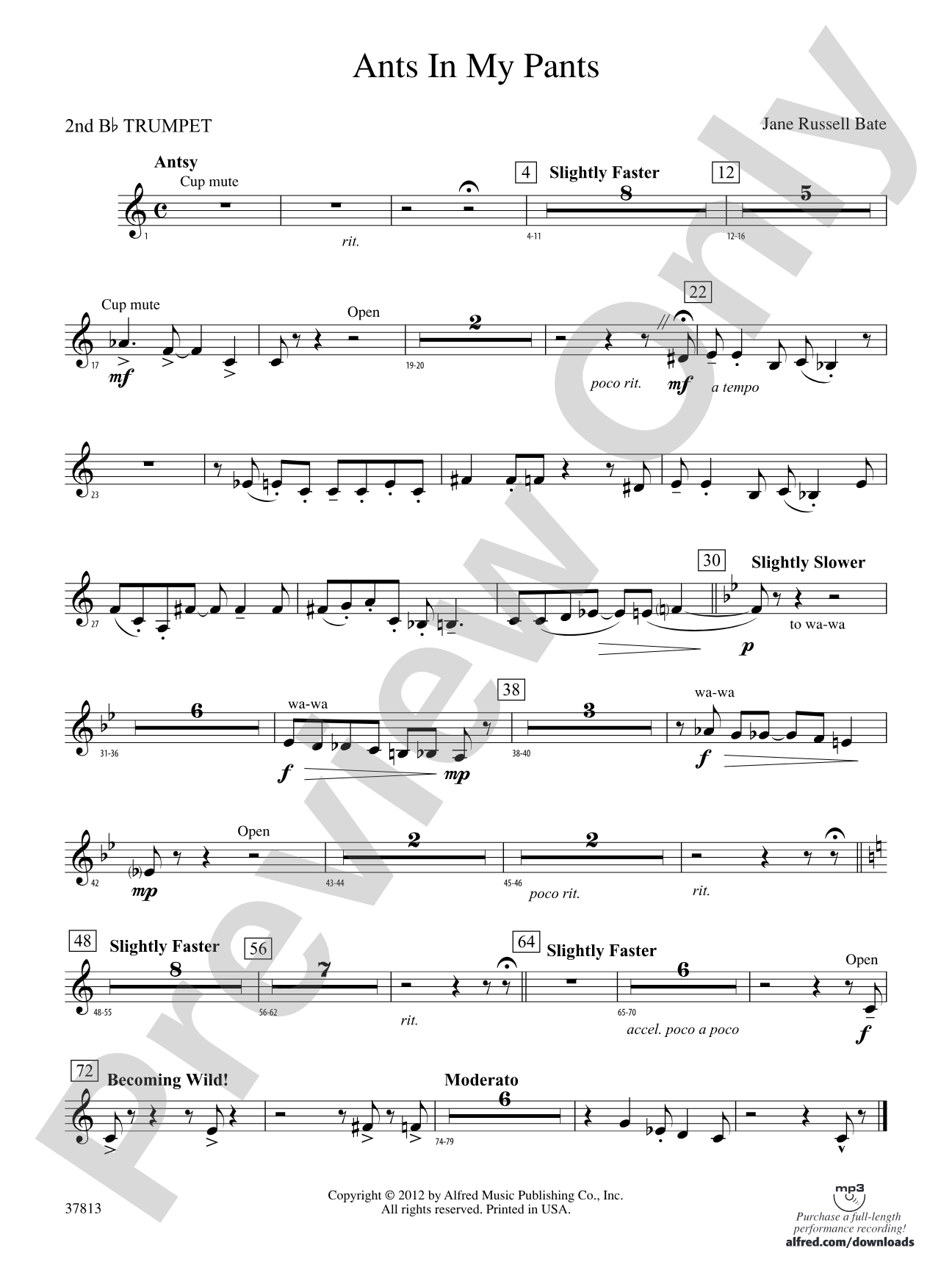 Ants in My Pants: 2nd B-flat Trumpet