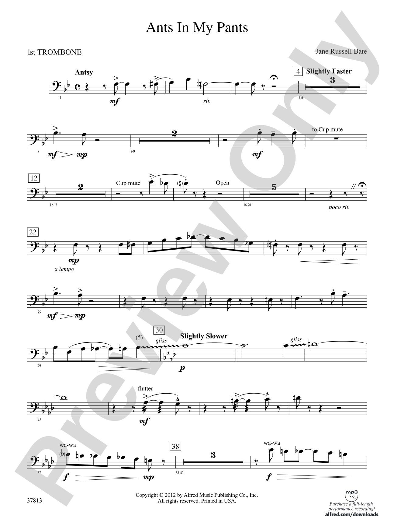Ants in My Pants: 1st Trombone
