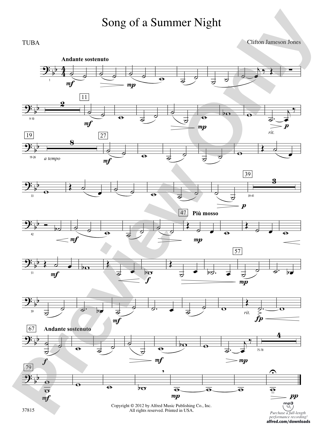 Song of a Summer Night: Tuba