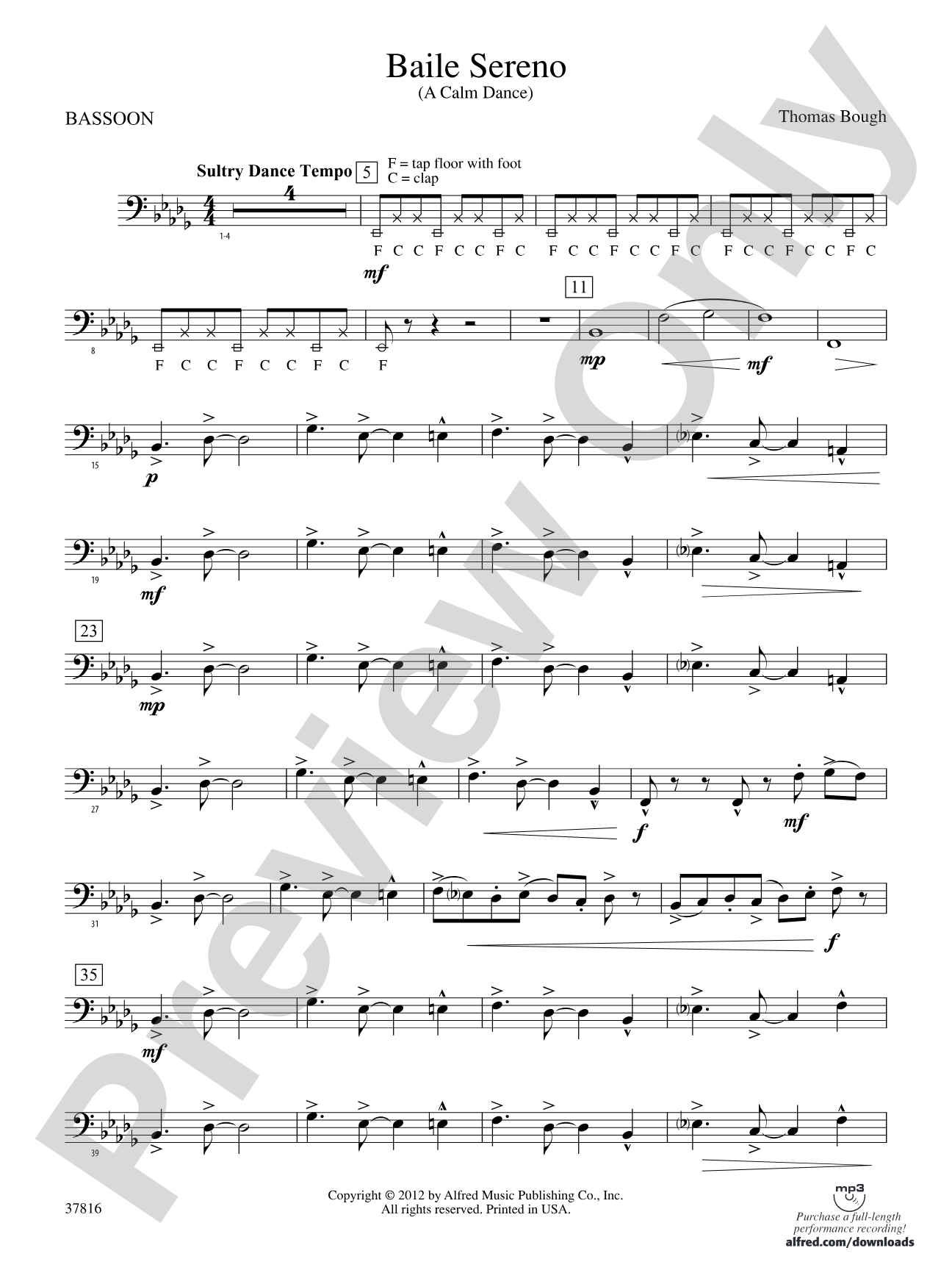 Baile Sereno: Bassoon
