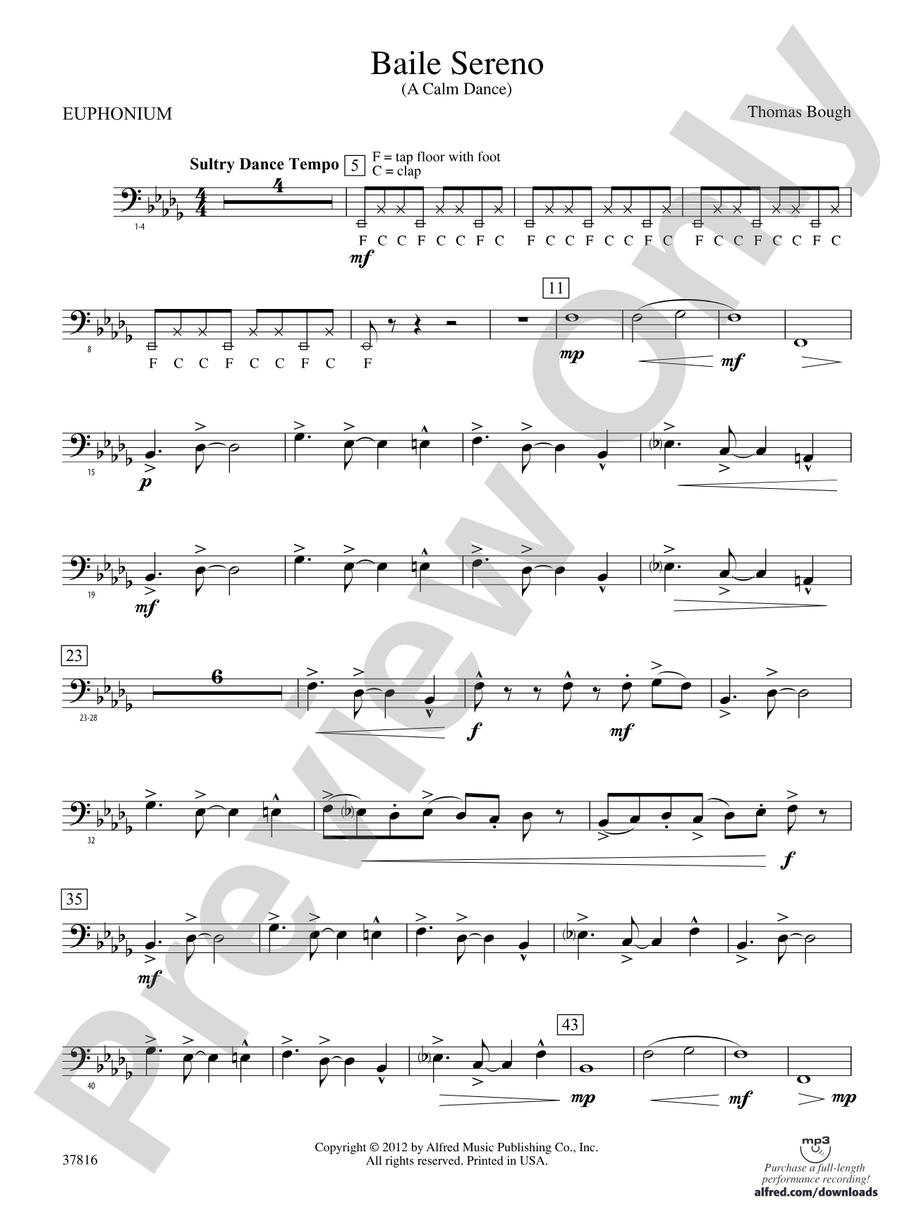 Baile Sereno: Baritone B.C.